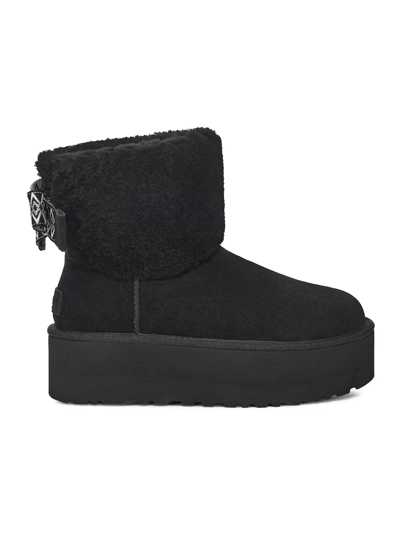 Женские сапоги с длинным ворсом UGG Classic Mini Maxi Curly Boot — изображение 1 из 1, черный