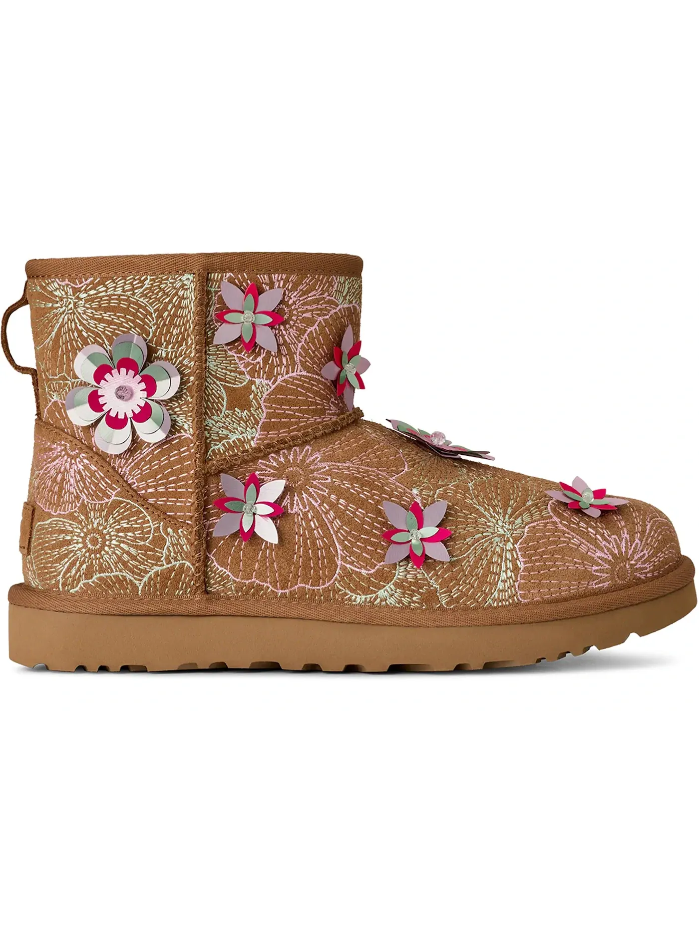 Ботинки женские UGG Classic Mini Meadow — изображение 1 из 1, каштановый
