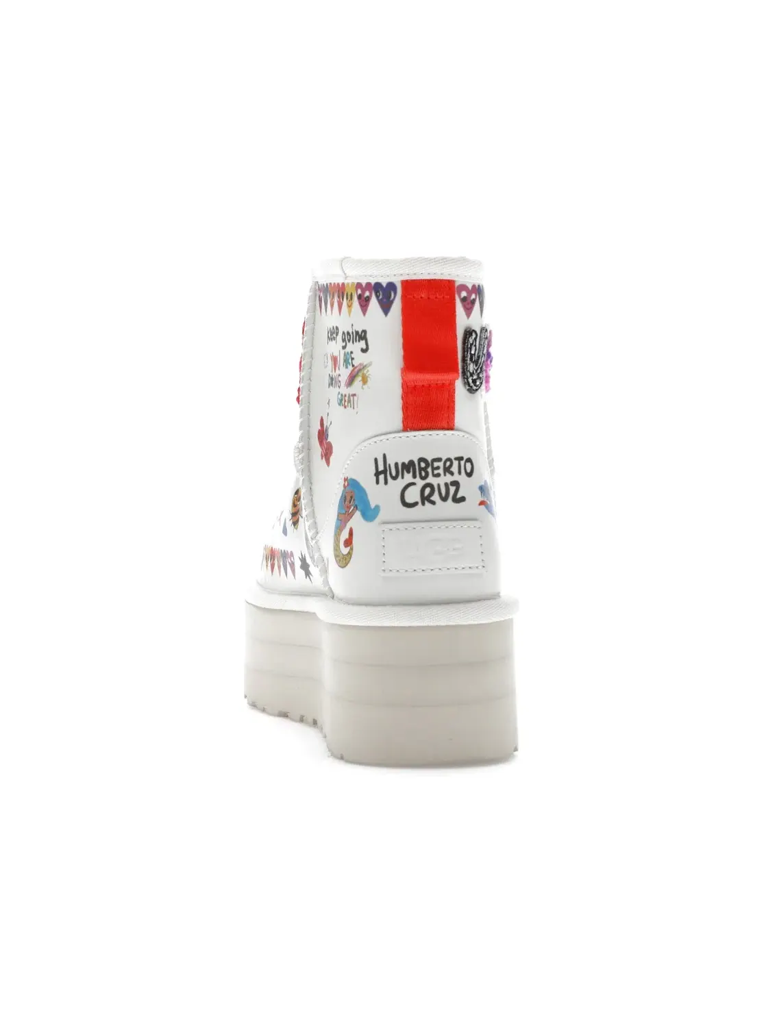 Ботинки женские UGG Classic Mini Platform Pop Sketch — изображение 4 из 4, белый