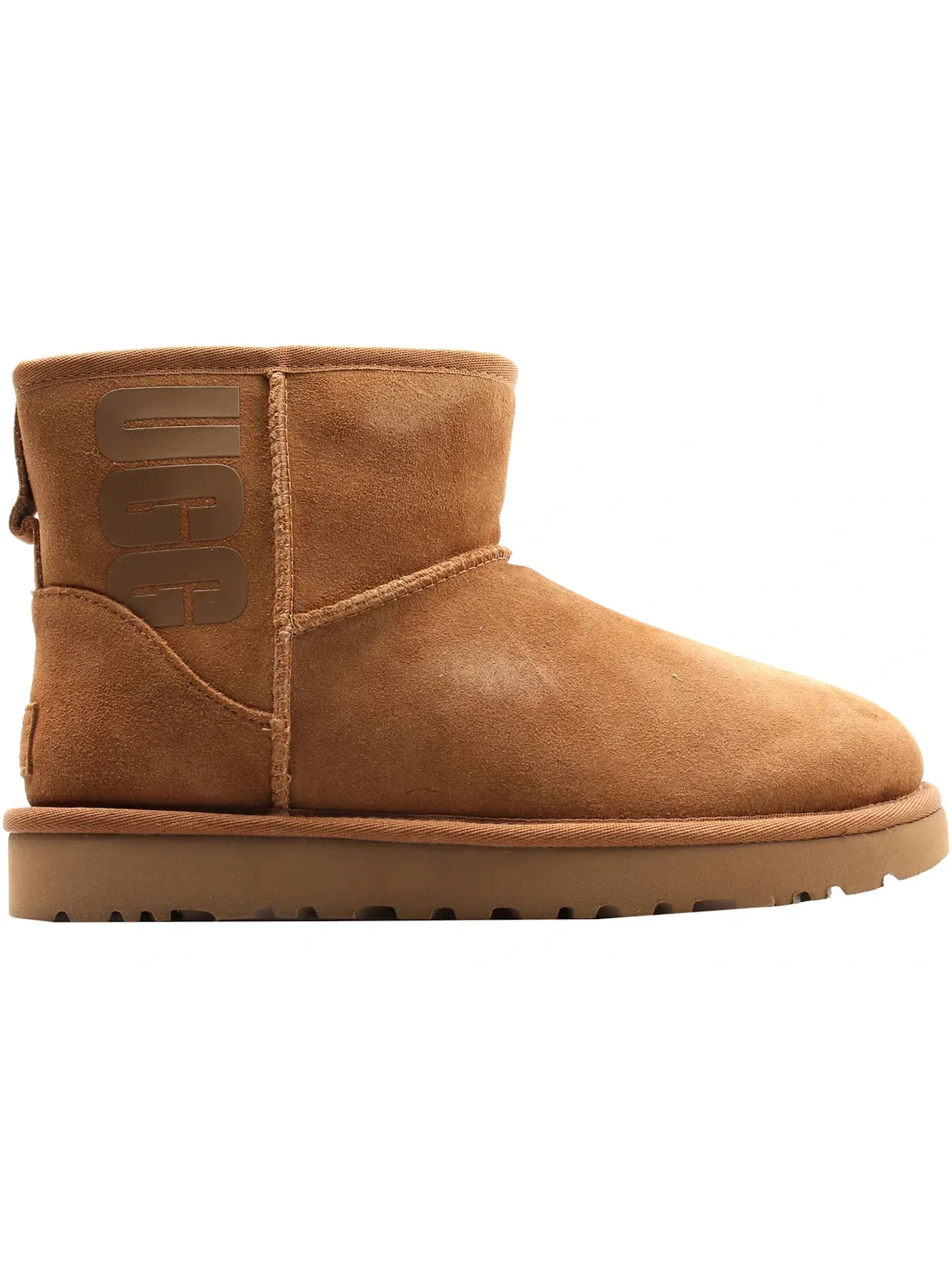 Сапоги женские UGG Classic Mini Rubber Logo — изображение 1 из 1, каштановый