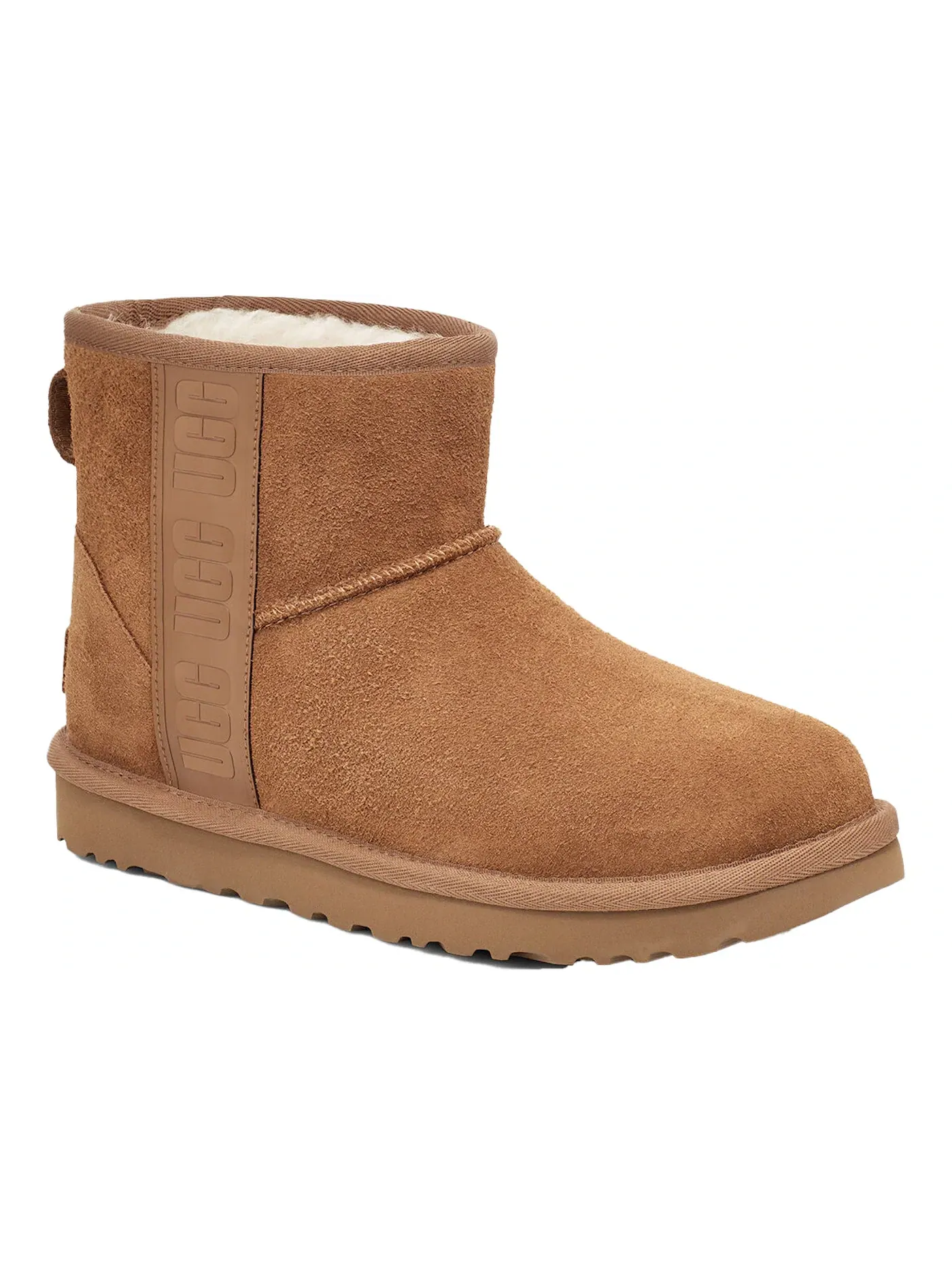 Ботинки женские UGG Classic Mini Side Logo — изображение 3 из 3, каштановый