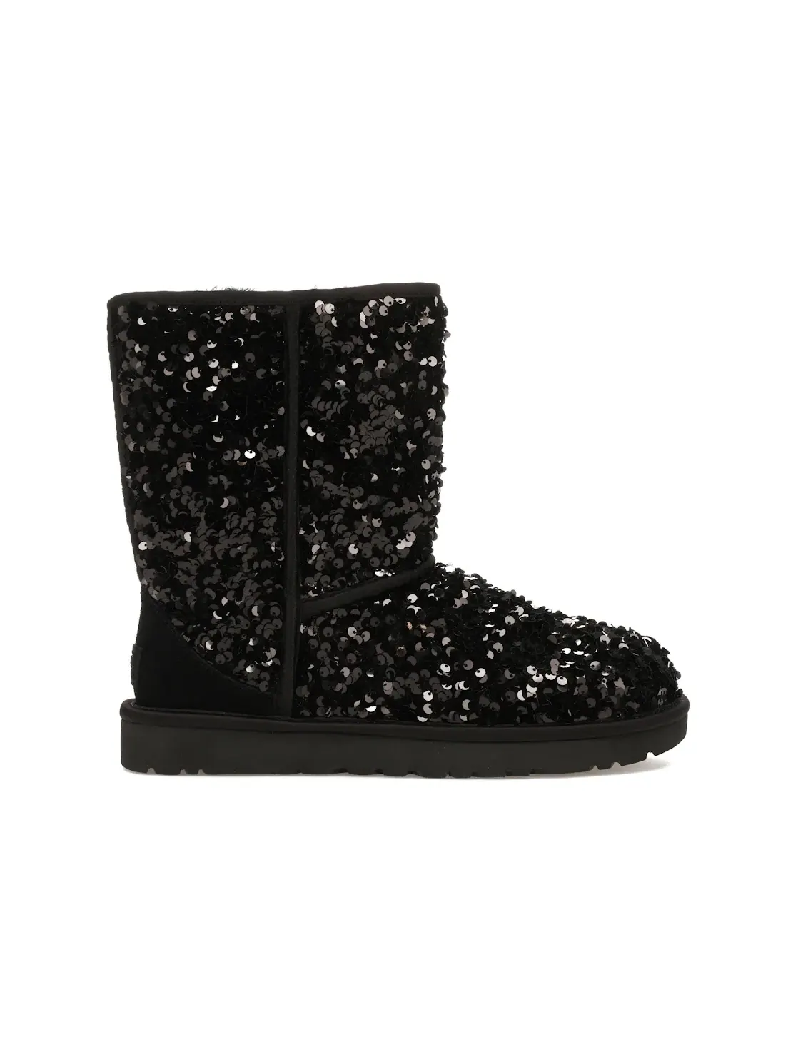 Ботинки женские UGG Classic Short Chunky Sequin — изображение 1 из 4, черный