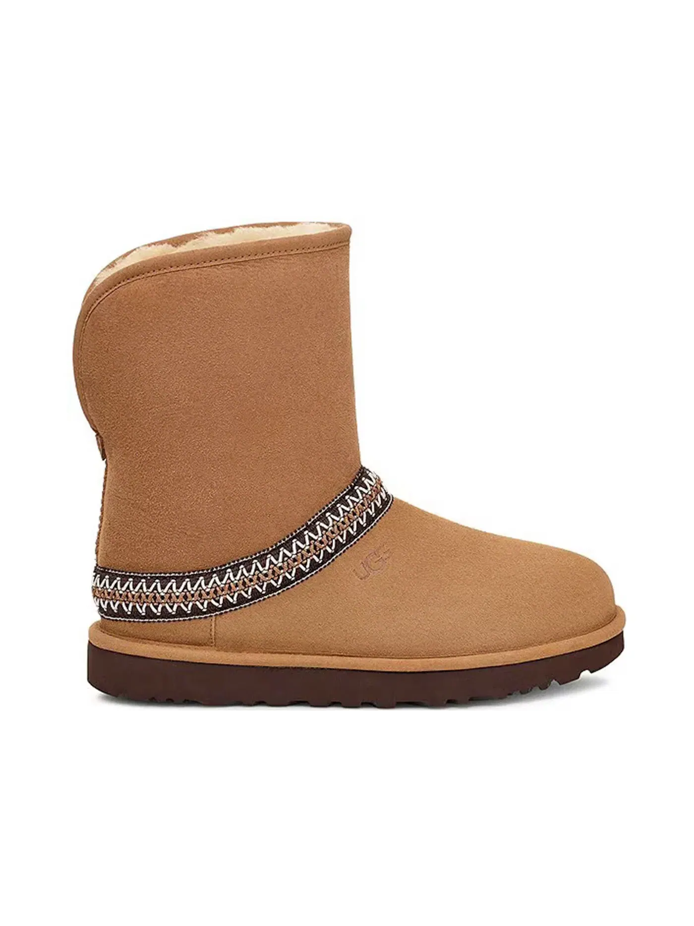 Сапоги женские UGG Classic Short Crescent — изображение 1 из 1, каштановый