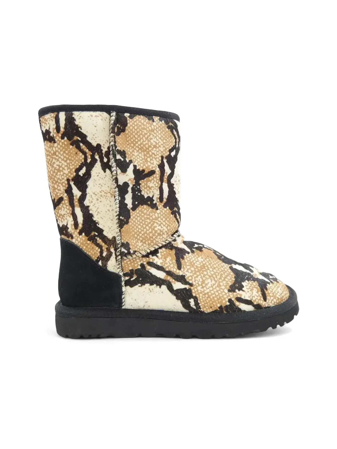 Сапоги женские UGG Classic Short Reptile Calf Hair — изображение 1 из 1, бежевый/черный