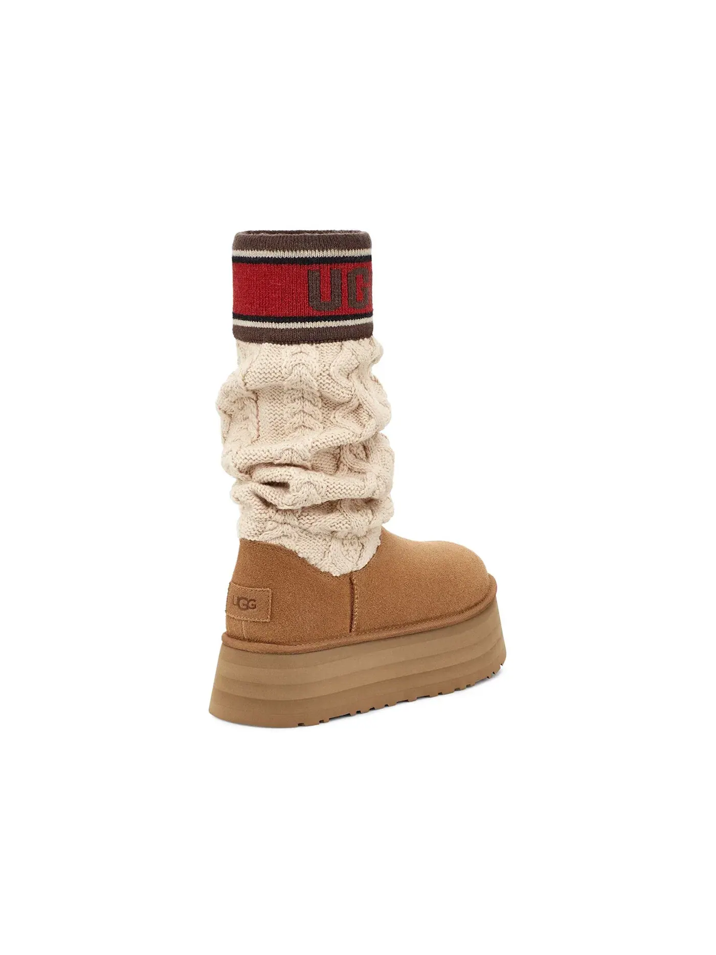 Ботинки женские UGG Classic Sweater Letter — изображение 3 из 3, каштановый