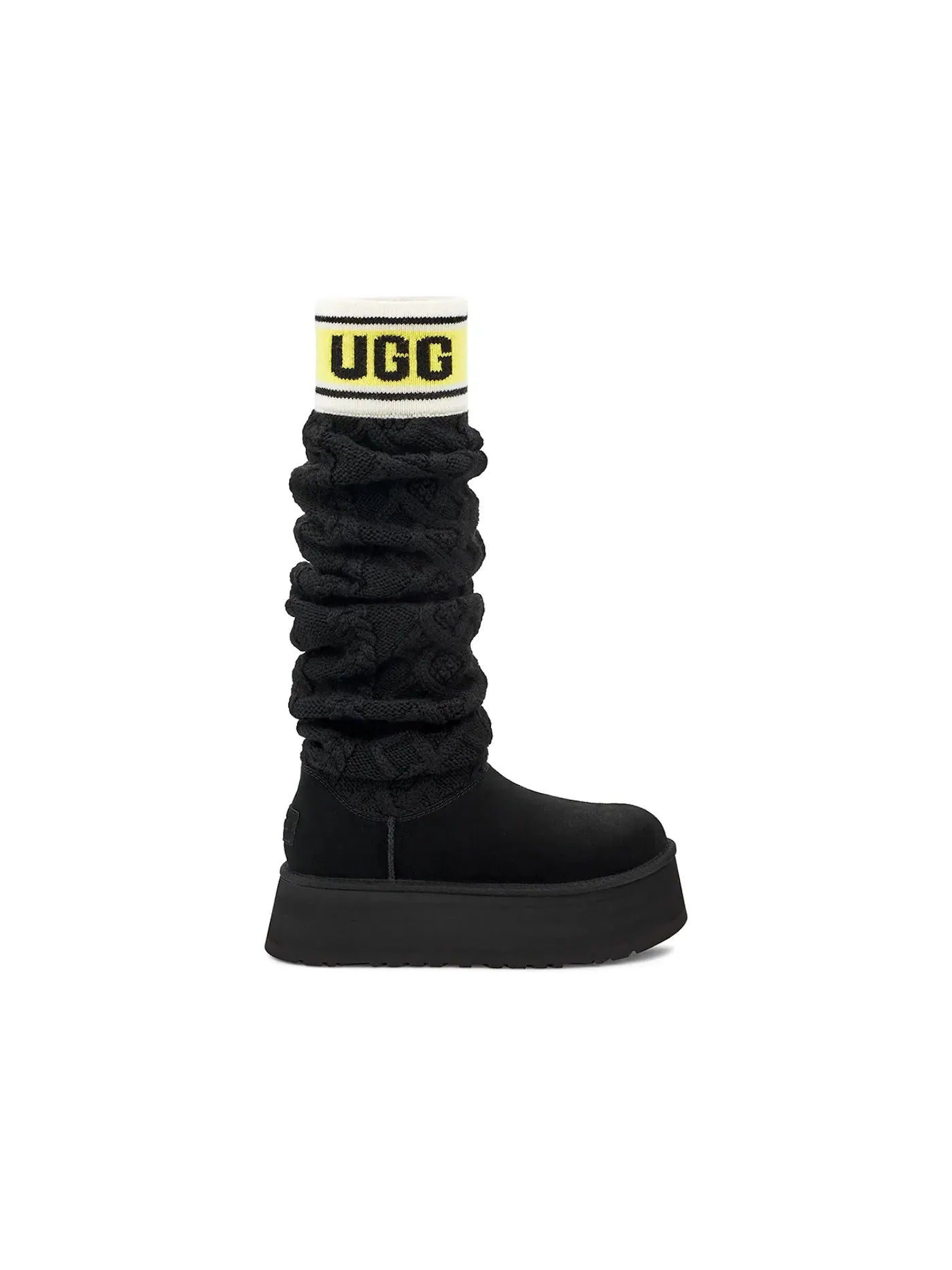 Сапоги женские UGG Classic Sweater Letter Tall — изображение 1 из 1, черный
