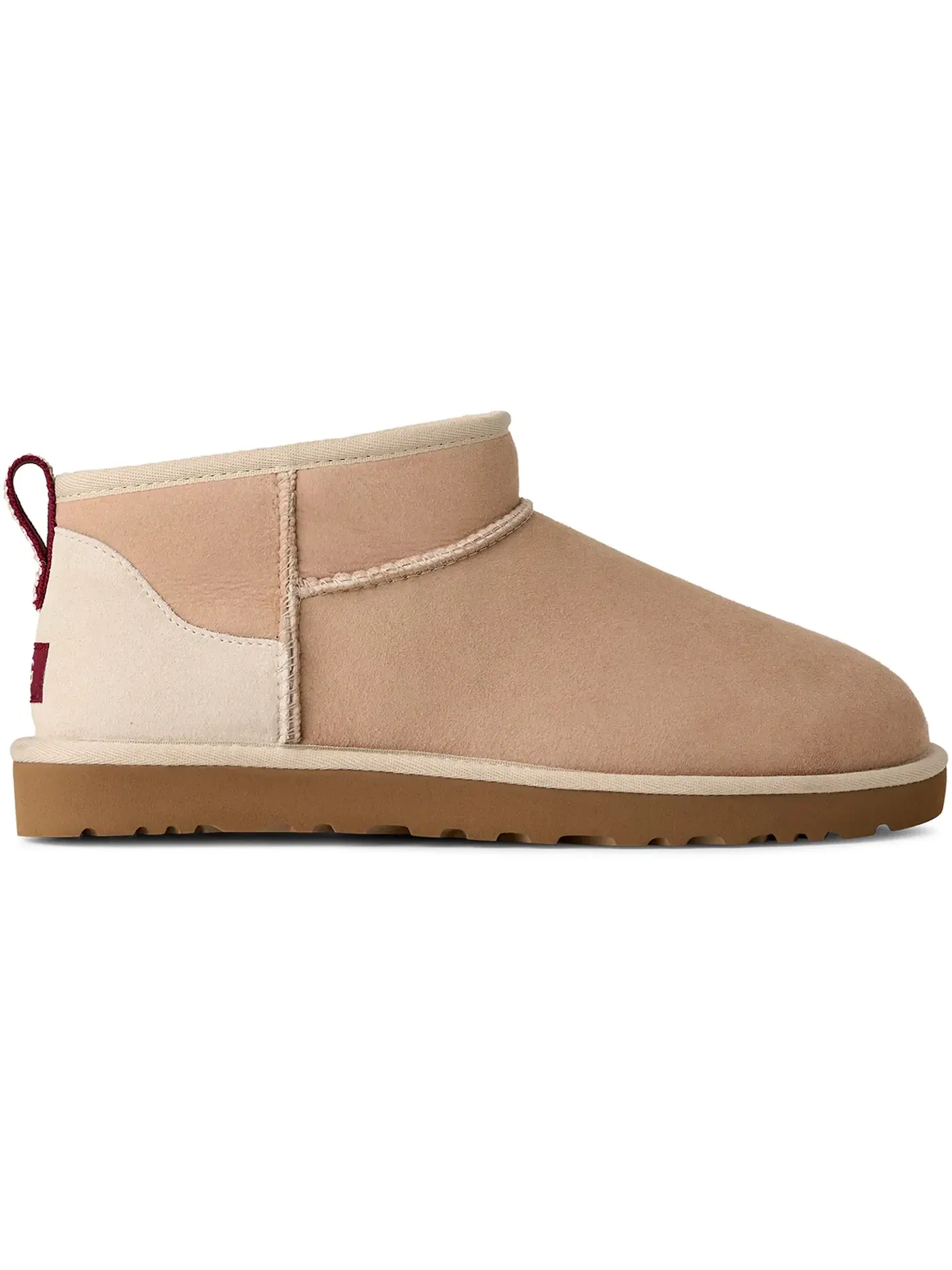 Ботинки мужские UGG Classic Ultra Mini — изображение 1 из 1, серо-бежевый/красный
