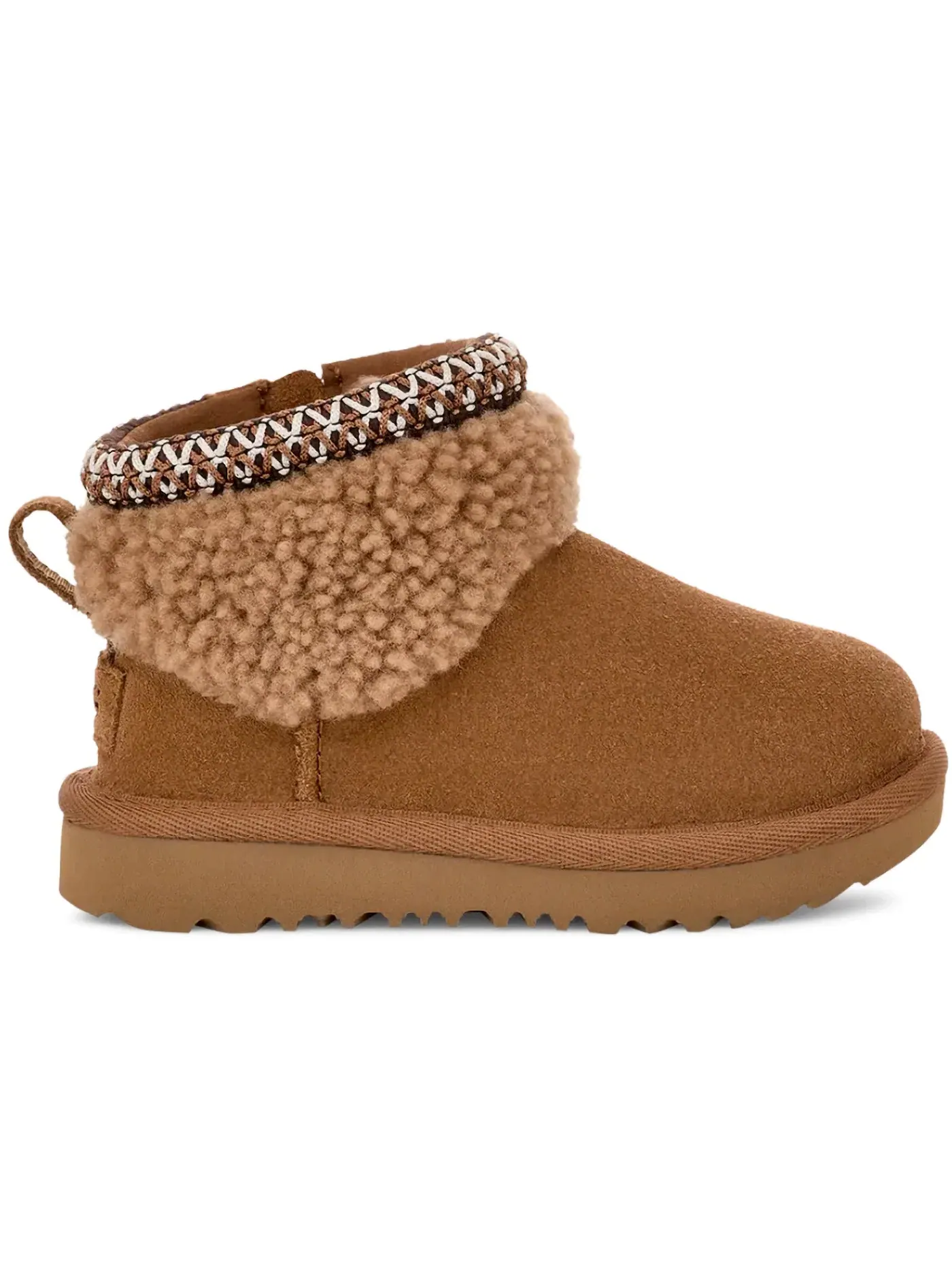 Ботинки детские UGG Classic Ultra Mini Maxi Curly — изображение 1 из 1, каштановый