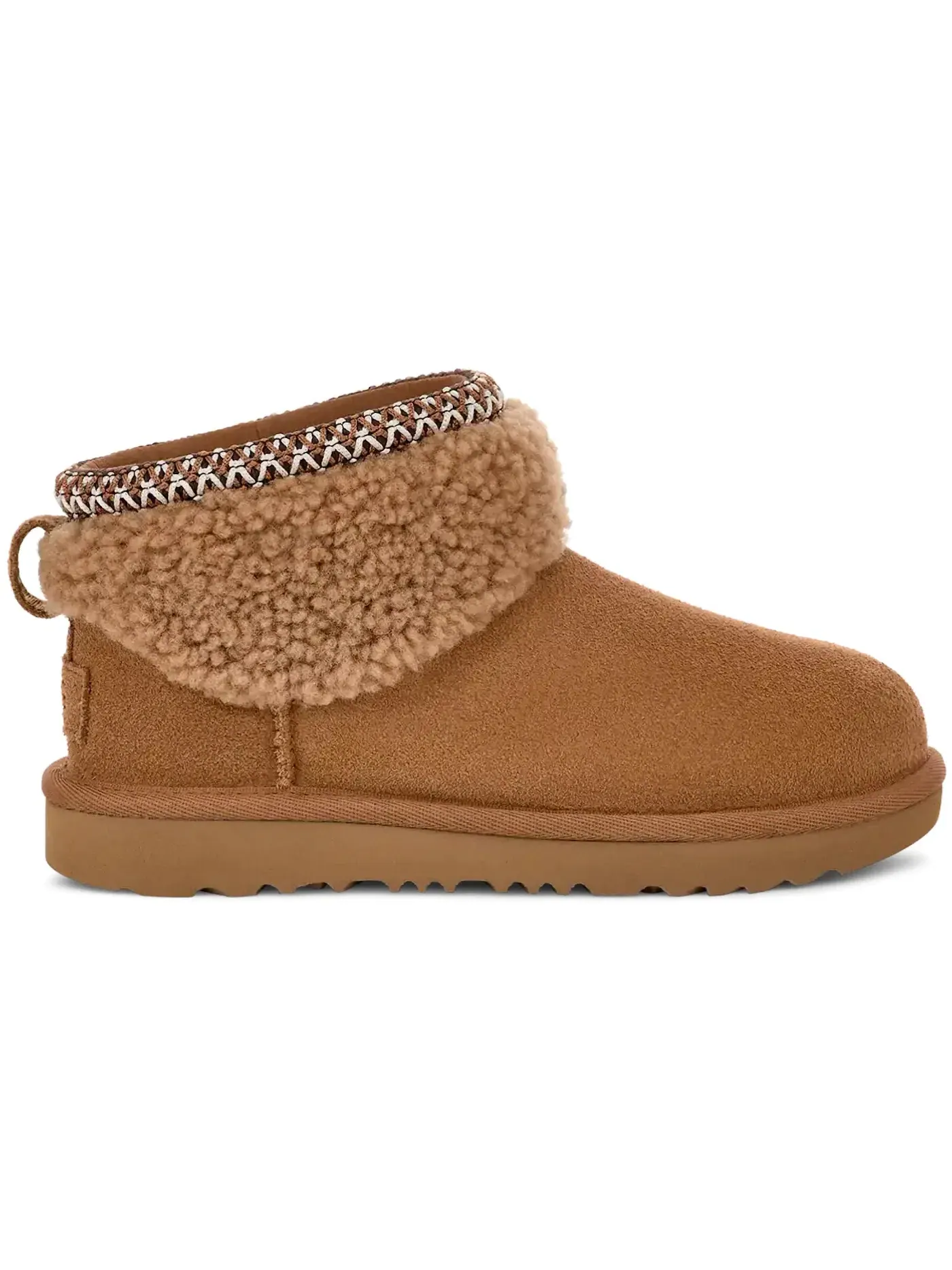 Сапоги детские UGG Classic Ultra Mini Maxi Curly — изображение 1 из 1, каштановый
