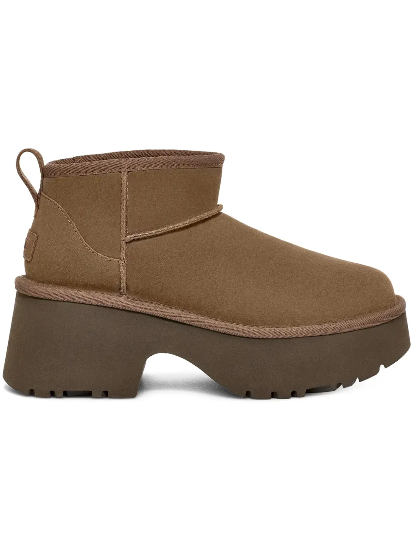 Ботинки женские UGG Classic Ultra Mini New Heights, ореховый — изображение 1 из 1, хикори