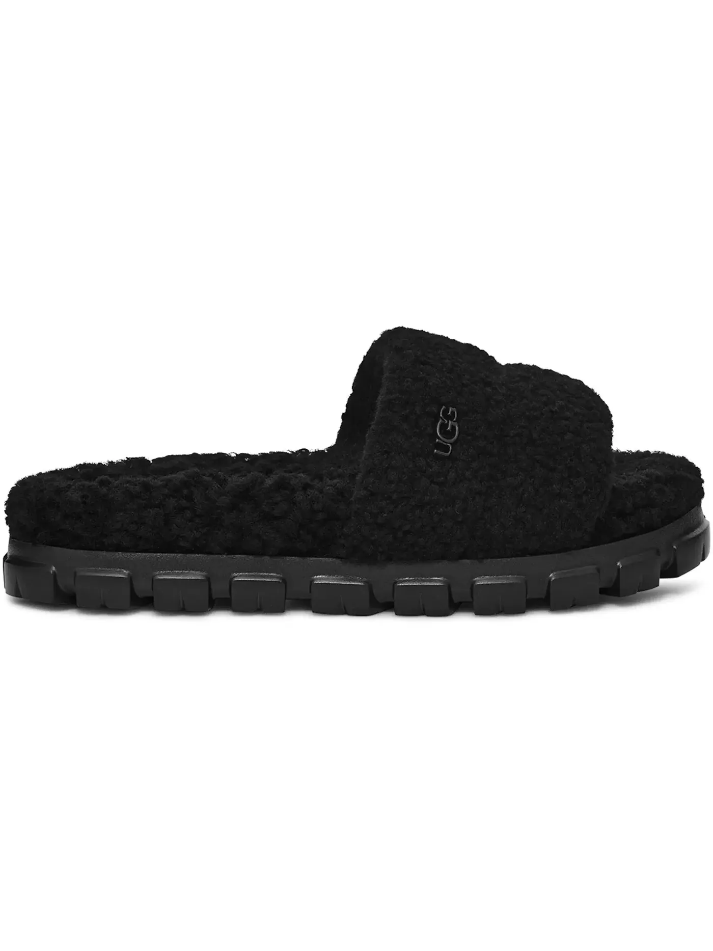 Шлепанцы женские UGG Cozetta Curly Slide — изображение 1 из 1, черный