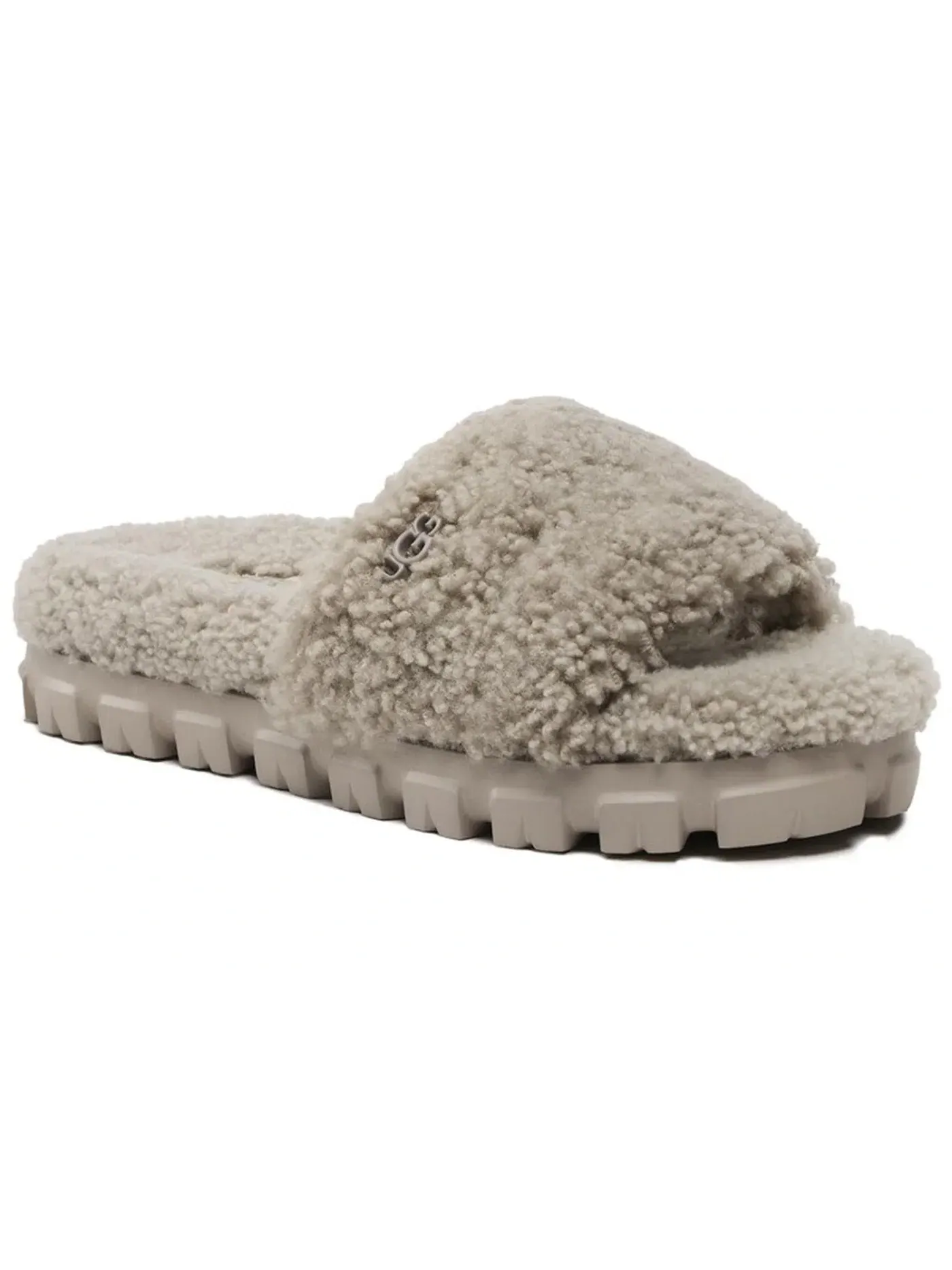 Шлепанцы женские UGG Cozetta Curly Slide — изображение 2 из 3, серо-бежевый