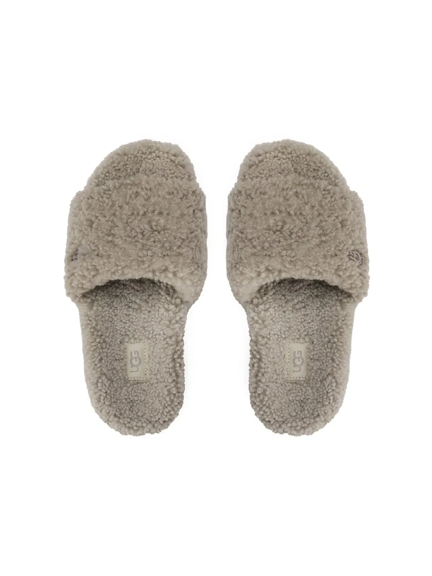 Шлепанцы женские UGG Cozetta Curly Slide — изображение 3 из 3, серо-бежевый