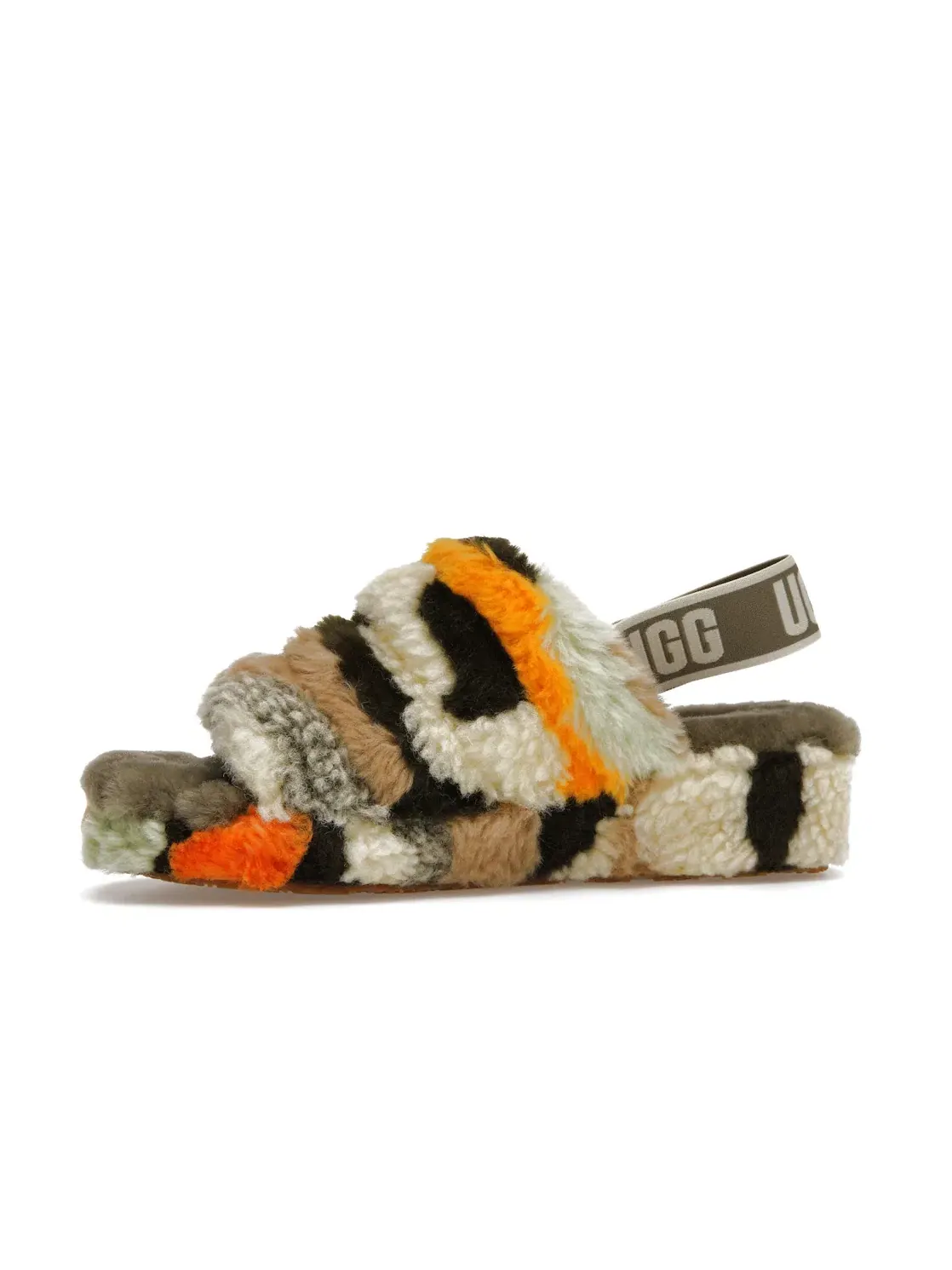 Шлепанцы женские UGG Fluff Yeah Cali Collage Slide — изображение 3 из 4, зеленый