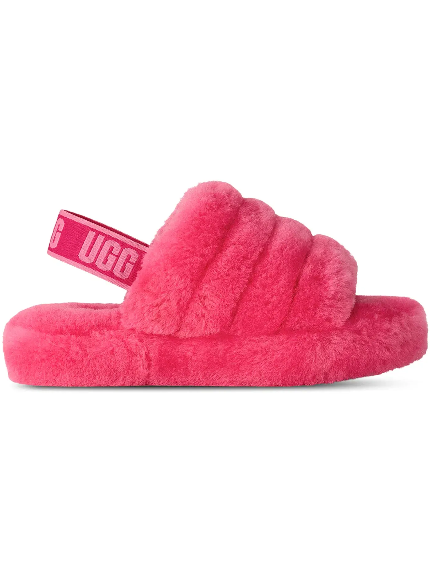 Шлепанцы детские UGG Fluff Yeah Slide — изображение 1 из 1, коралловый/розовый