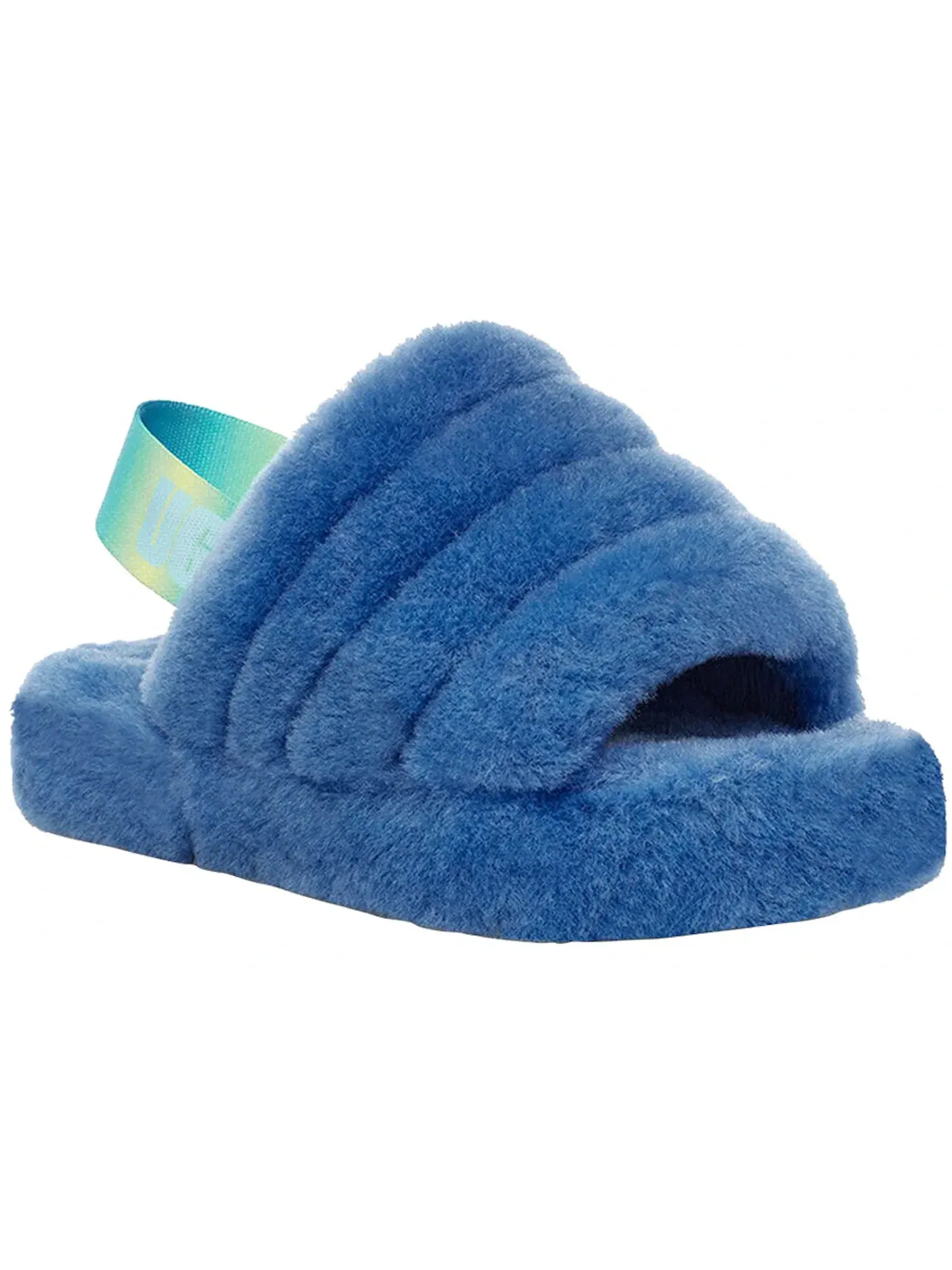 Шлепанцы детские UGG Fluff Yeah Slide Mystic Blue Gradient — изображение 2 из 3, синий