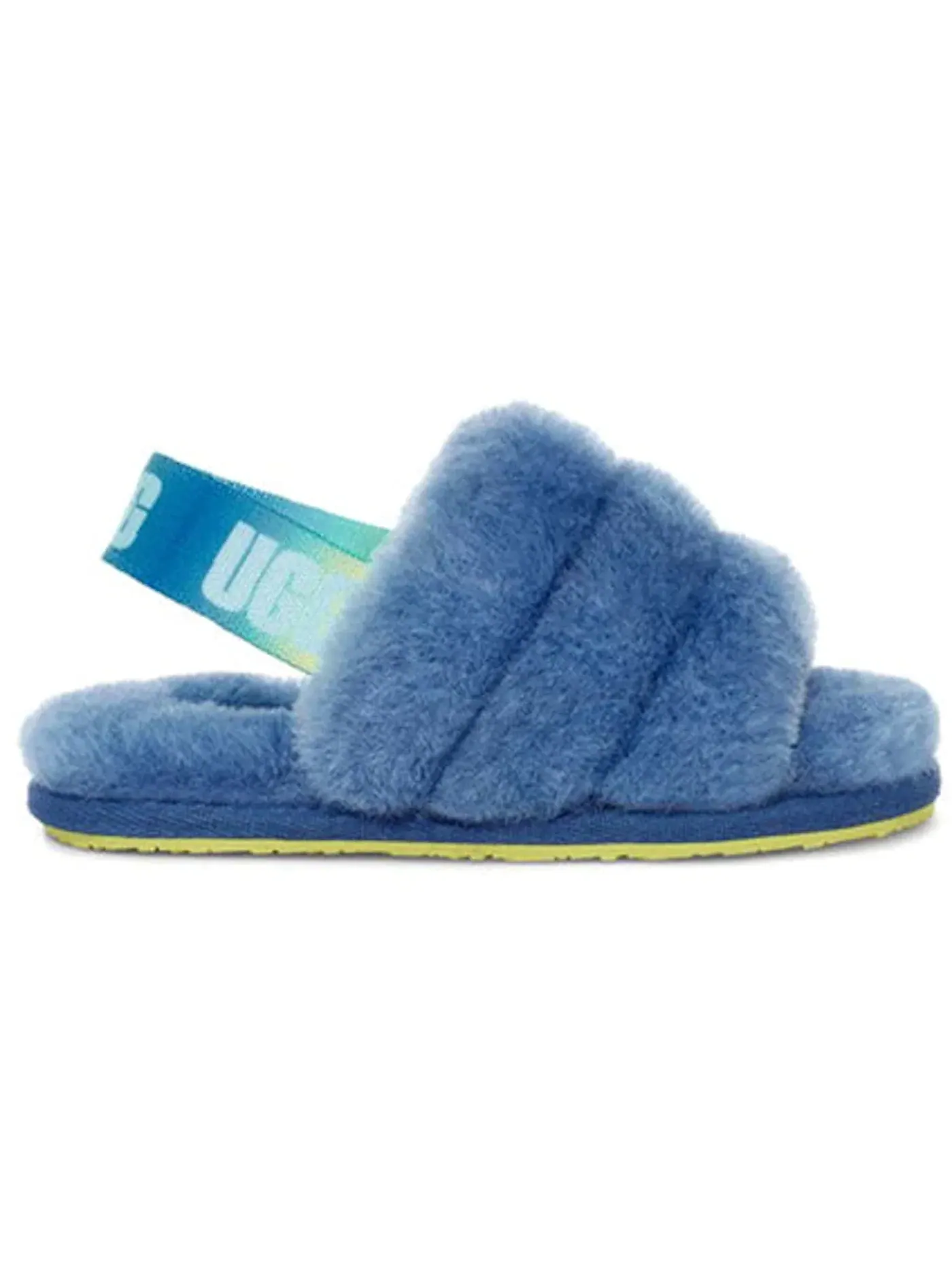 Шлепанцы детские UGG Fluff Yeah Slide Mystic Blue Gradient — изображение 1 из 3, синий