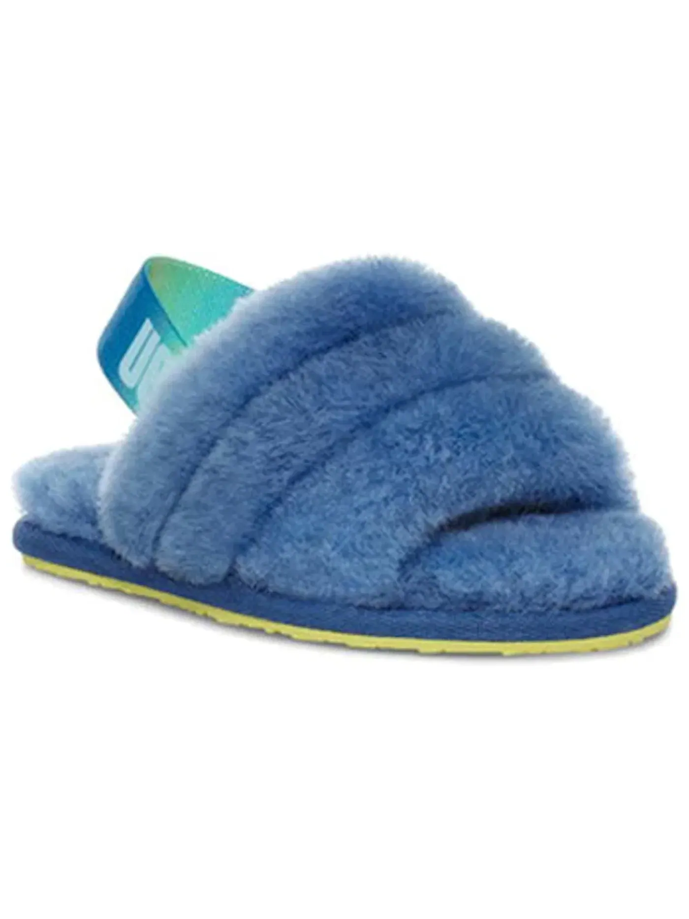 Шлепанцы детские UGG Fluff Yeah Slide Mystic Blue Gradient — изображение 2 из 3, синий