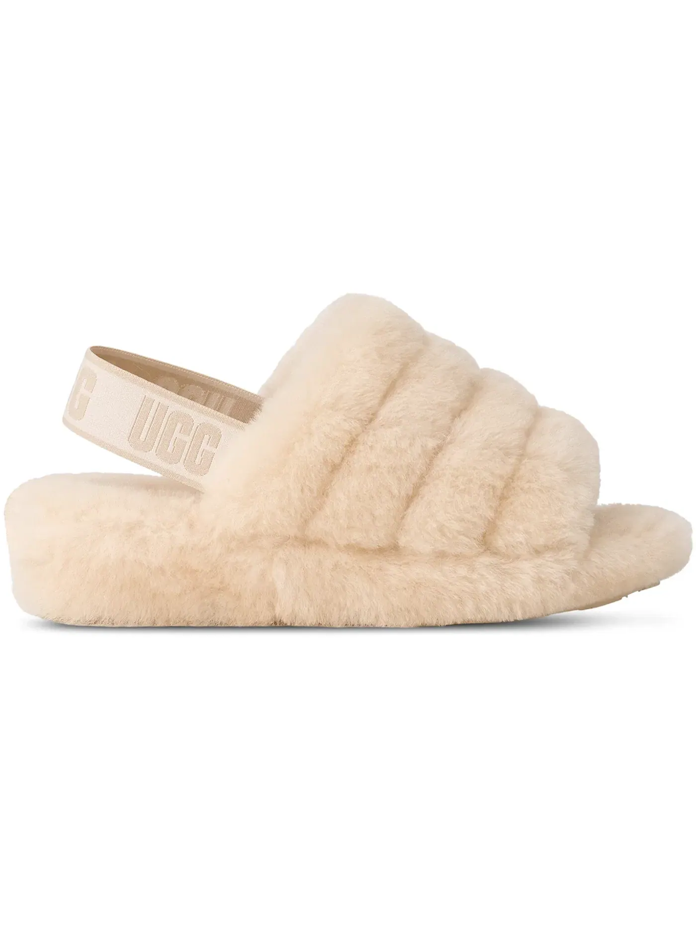 Шлепанцы женские UGG Fluff Yeah Slide — изображение 1 из 1, бежевый/молочный