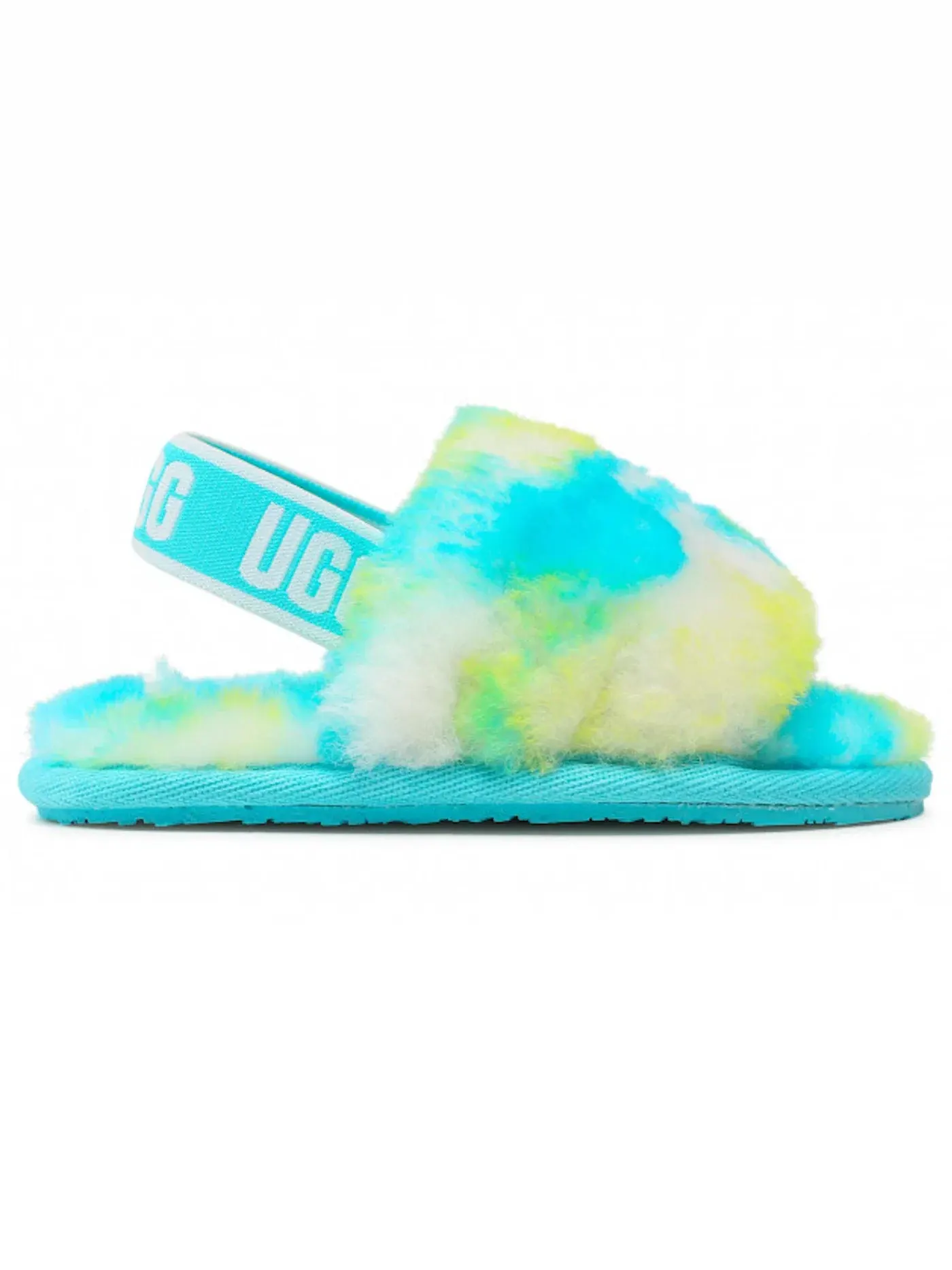 Тапочки детские UGG Fluff Yeah Slide Oasis — изображение 1 из 1, синий