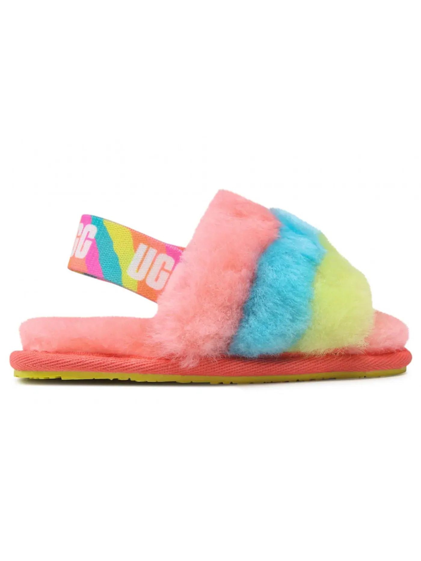 Шлепанцы детские UGG Fluff Yeah Slide — изображение 1 из 3, персиковый