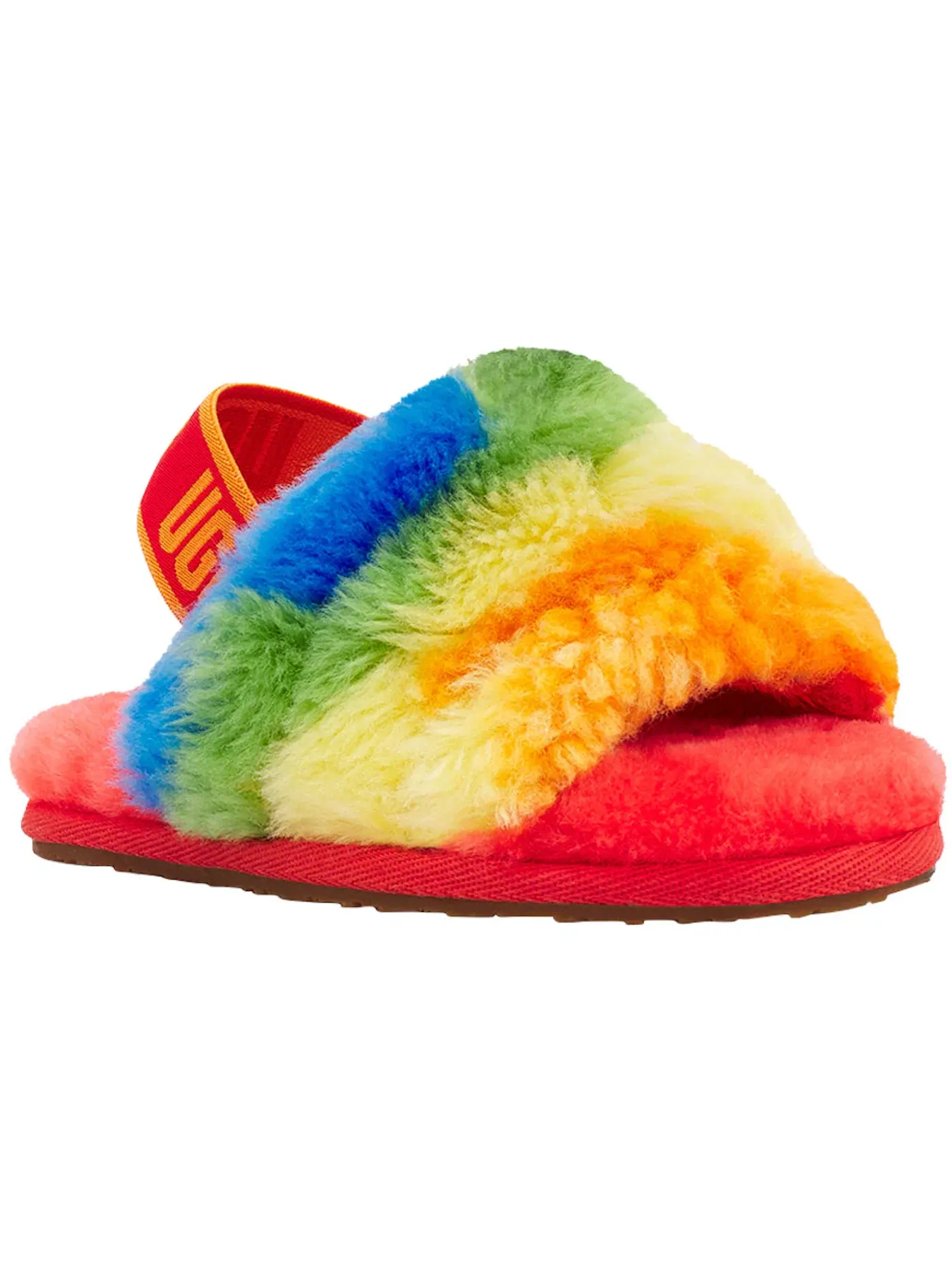 Шлепанцы детские UGG Fluff Yeah Slide — изображение 2 из 3, разноцветный