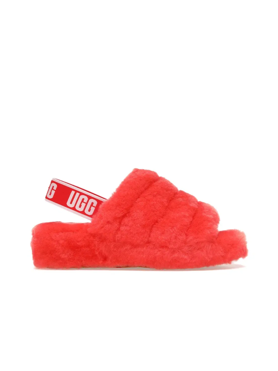 Сандалии женские UGG Fluff Yeah Slide — изображение 1 из 4, красный