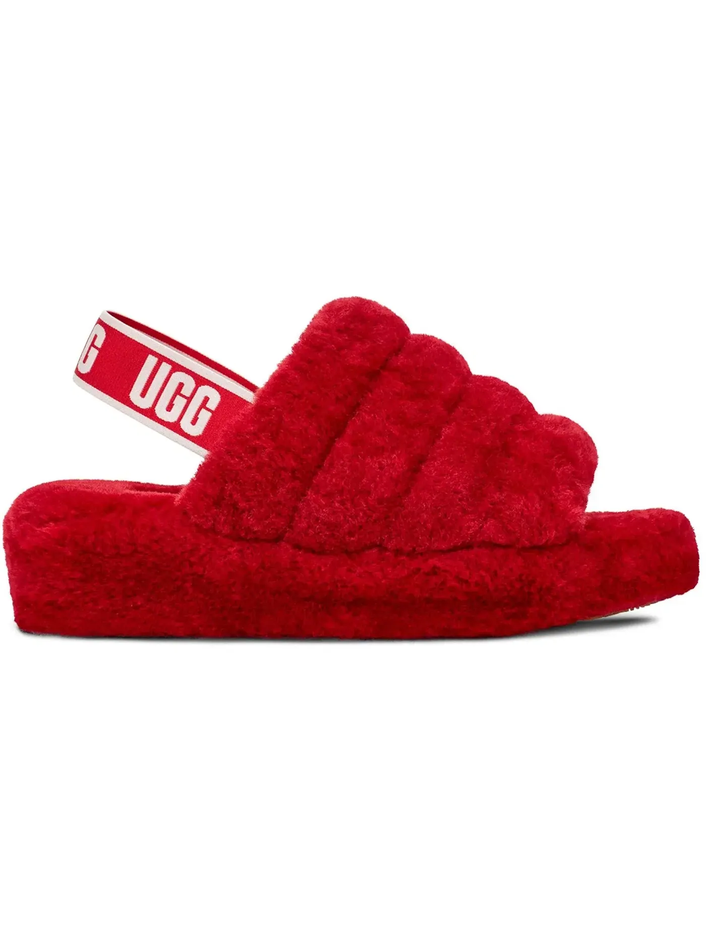 Сандалии женские UGG Fluff Yeah Slide — изображение 1 из 1, красный