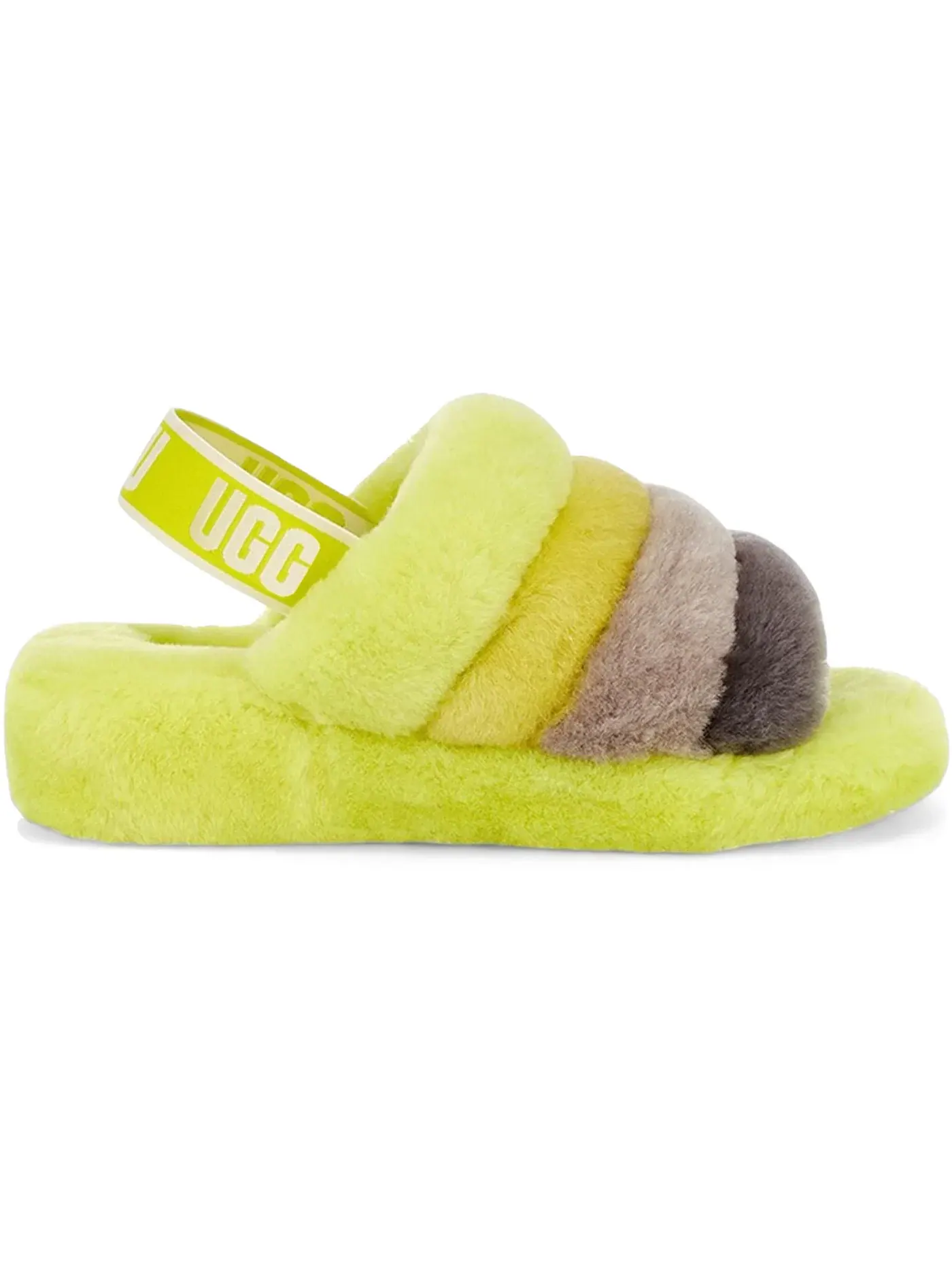 Шлепанцы женские UGG Fluff Yeah Slide — изображение 1 из 1, желтый/разноцветный