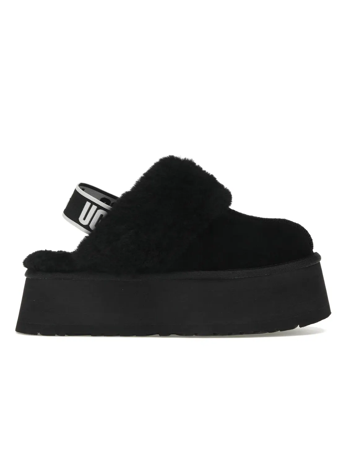 Тапочки женские UGG Funkette — изображение 1 из 4, черный/белый