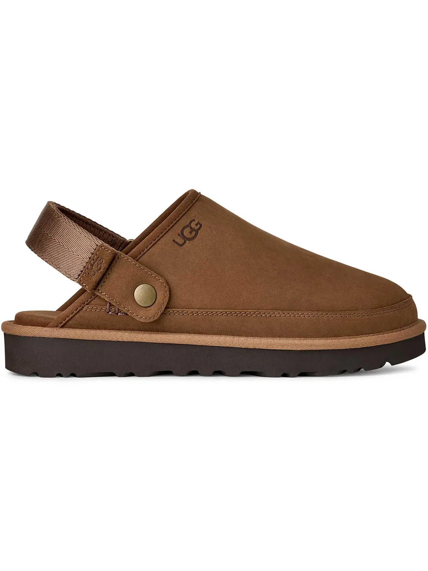 Клоги мужские UGG Goldencoast Clog II Nubuck, темно-каштановый