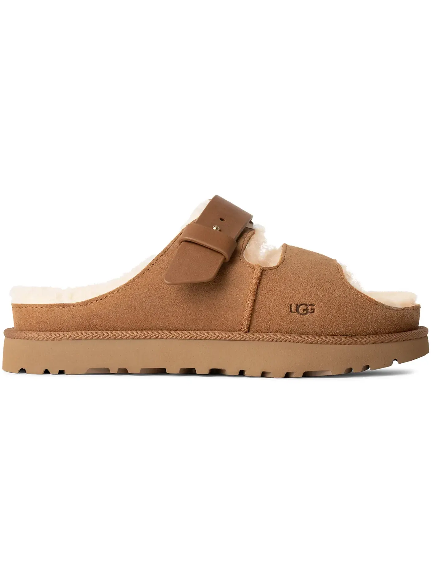 Сандалии женские UGG Greenport Strap Slide — изображение 1 из 1, каштановый