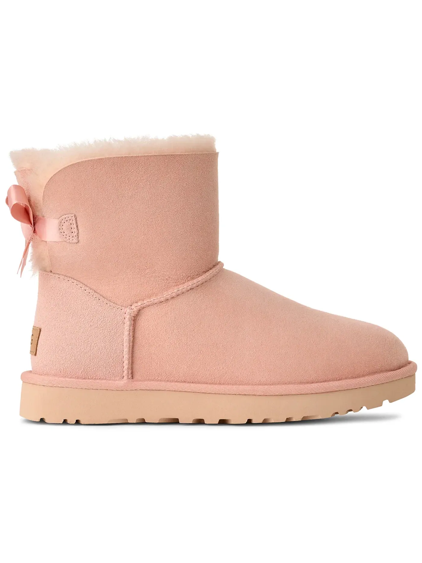 Ботинки женские UGG Mini Bailey Bow II — изображение 1 из 1, бежево-розовый