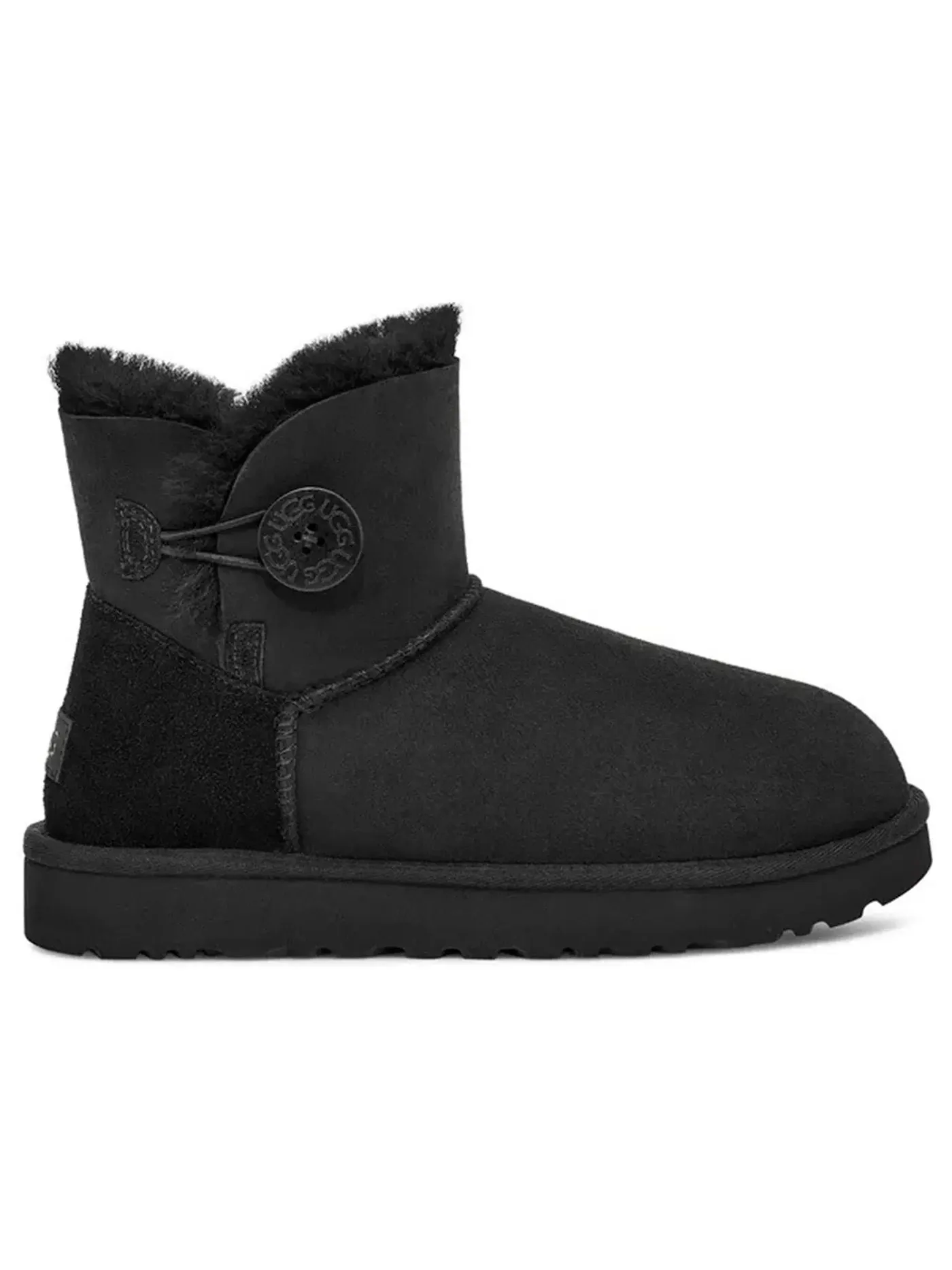 Ботинки женские UGG Mini Bailey Button — изображение 1 из 1, черный