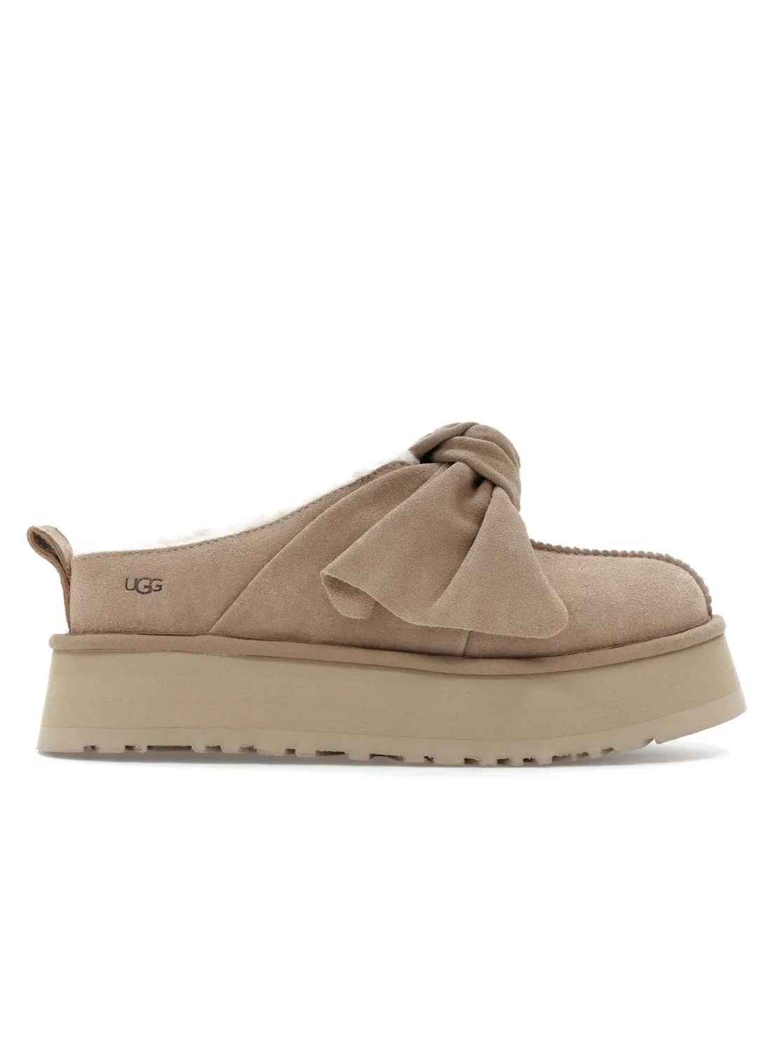 Сабо женские UGG Platform Slip On Bow — изображение 1 из 4, песочный
