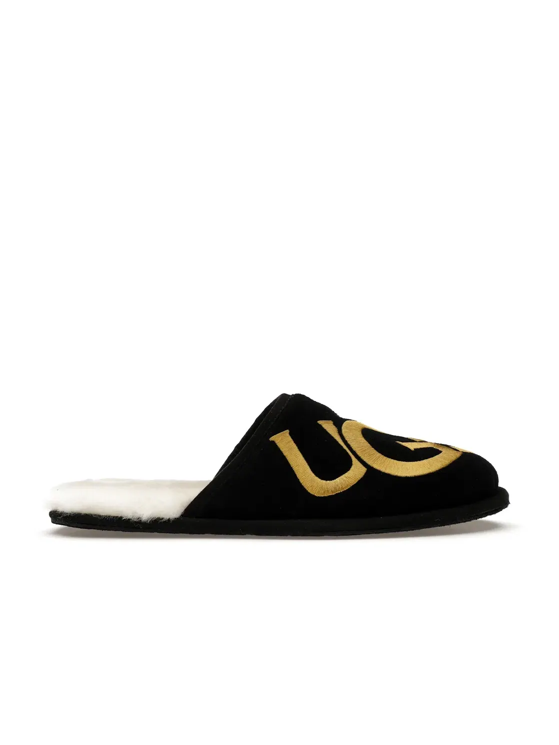 Тапочки мужские UGG Scuff Logo — изображение 1 из 4, черный/золотистый