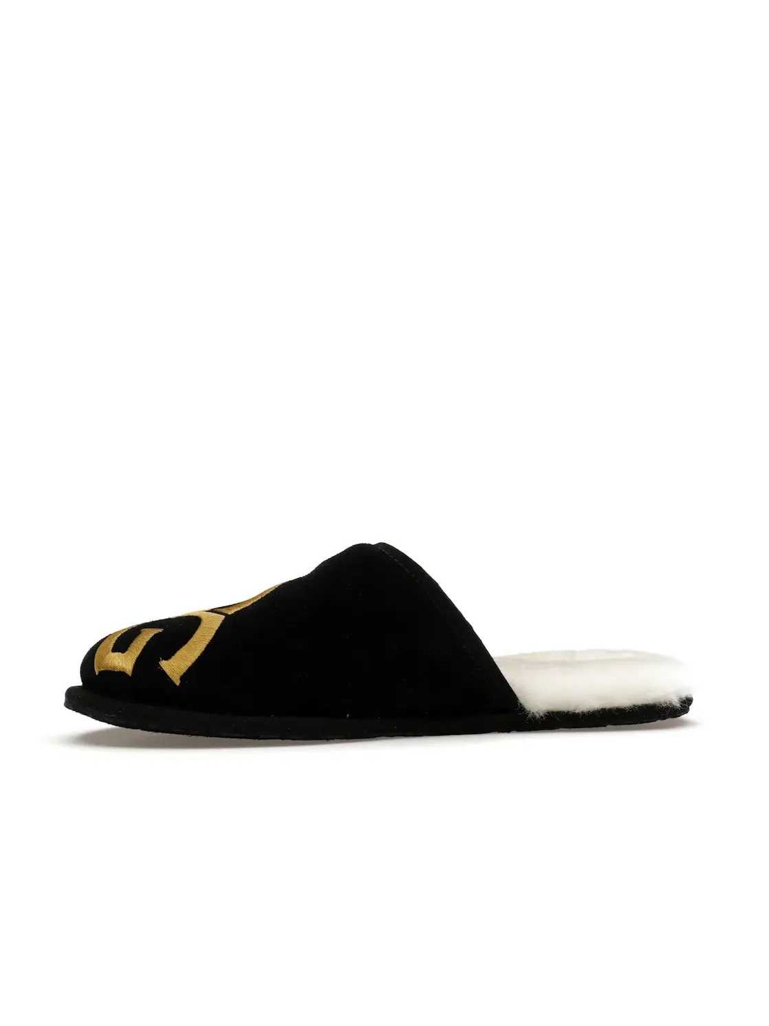 Тапочки мужские UGG Scuff Logo — изображение 3 из 4, черный/золотистый