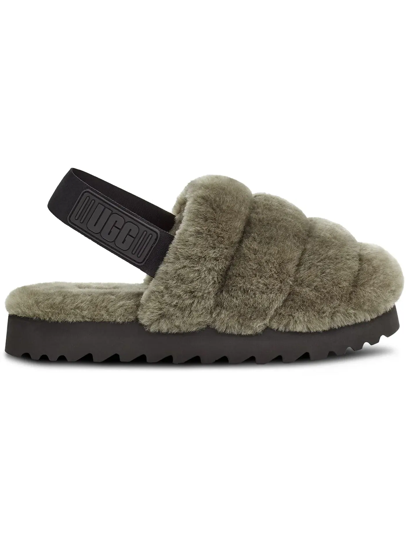 Тапочки женские UGG Super Fluff — изображение 1 из 1, оливковый