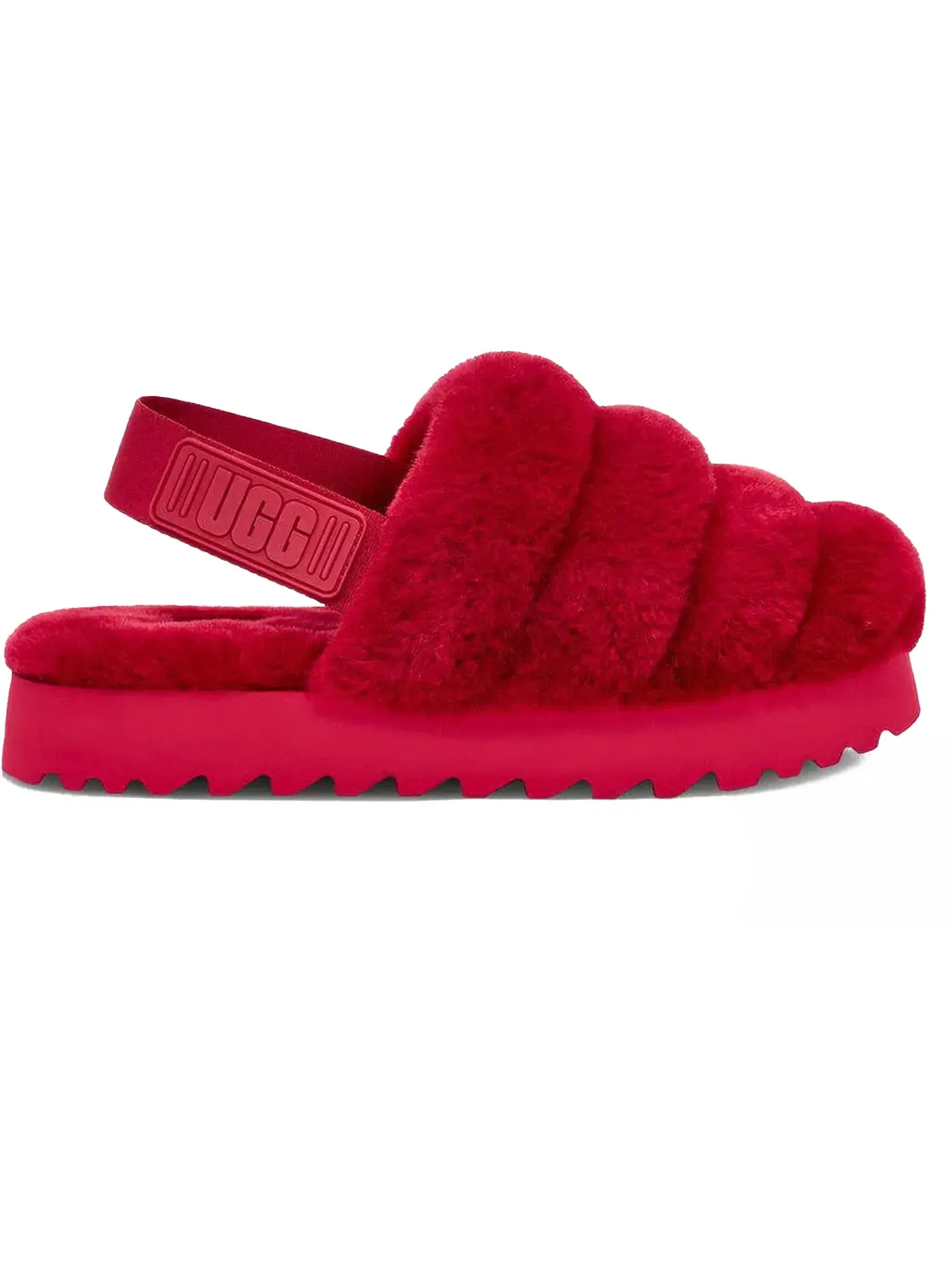 Тапочки женские UGG Super Fluff — изображение 1 из 1, красный