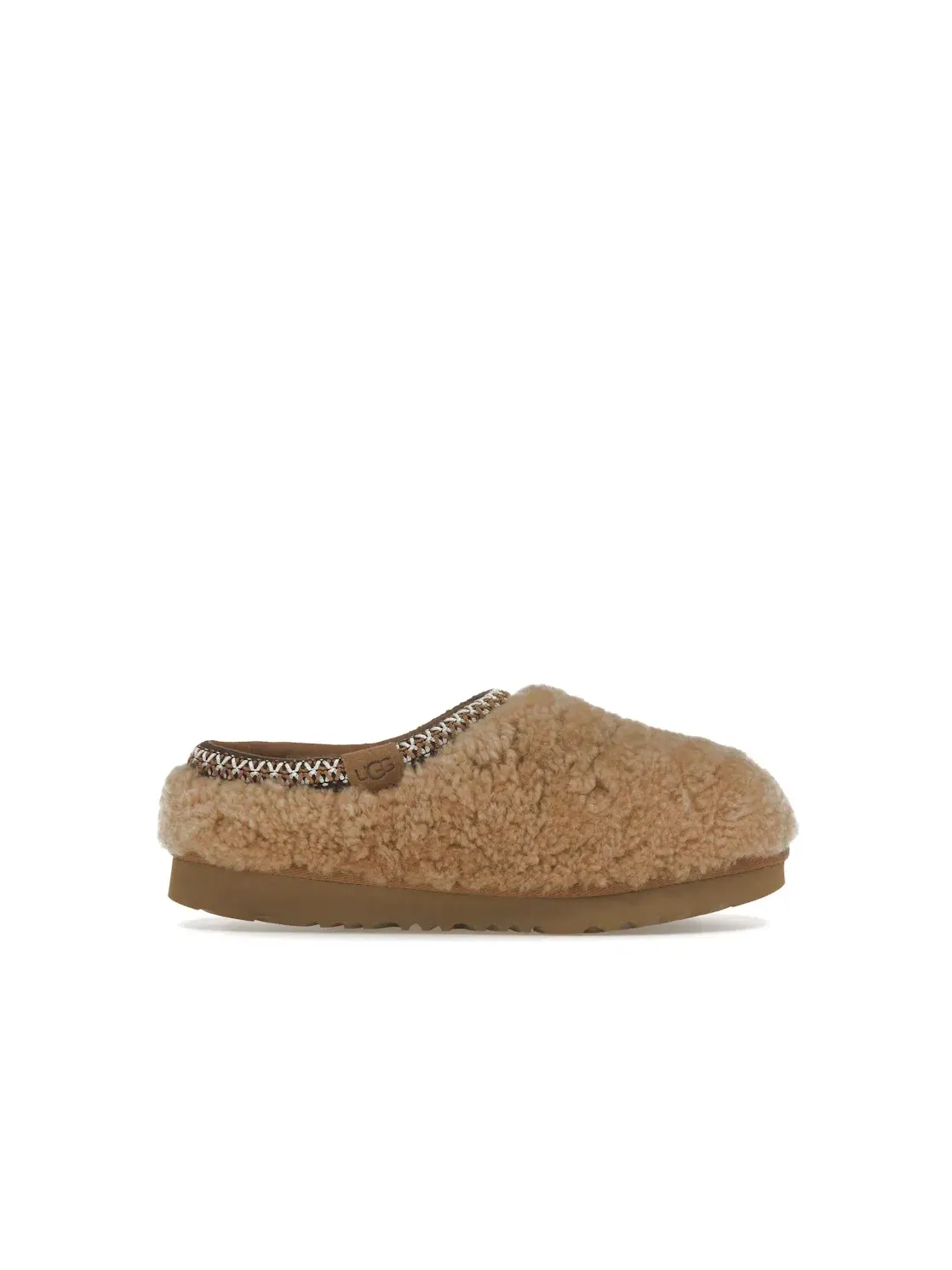 Тапочки детские UGG Tasman Maxi Curly — изображение 1 из 4, каштановый