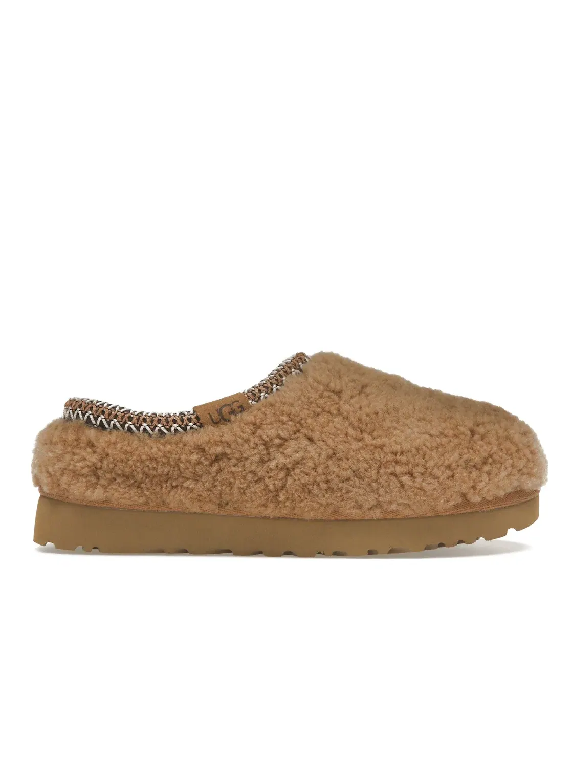 Тапочки женские UGG Tasman Maxi Curly — изображение 1 из 4, каштановый