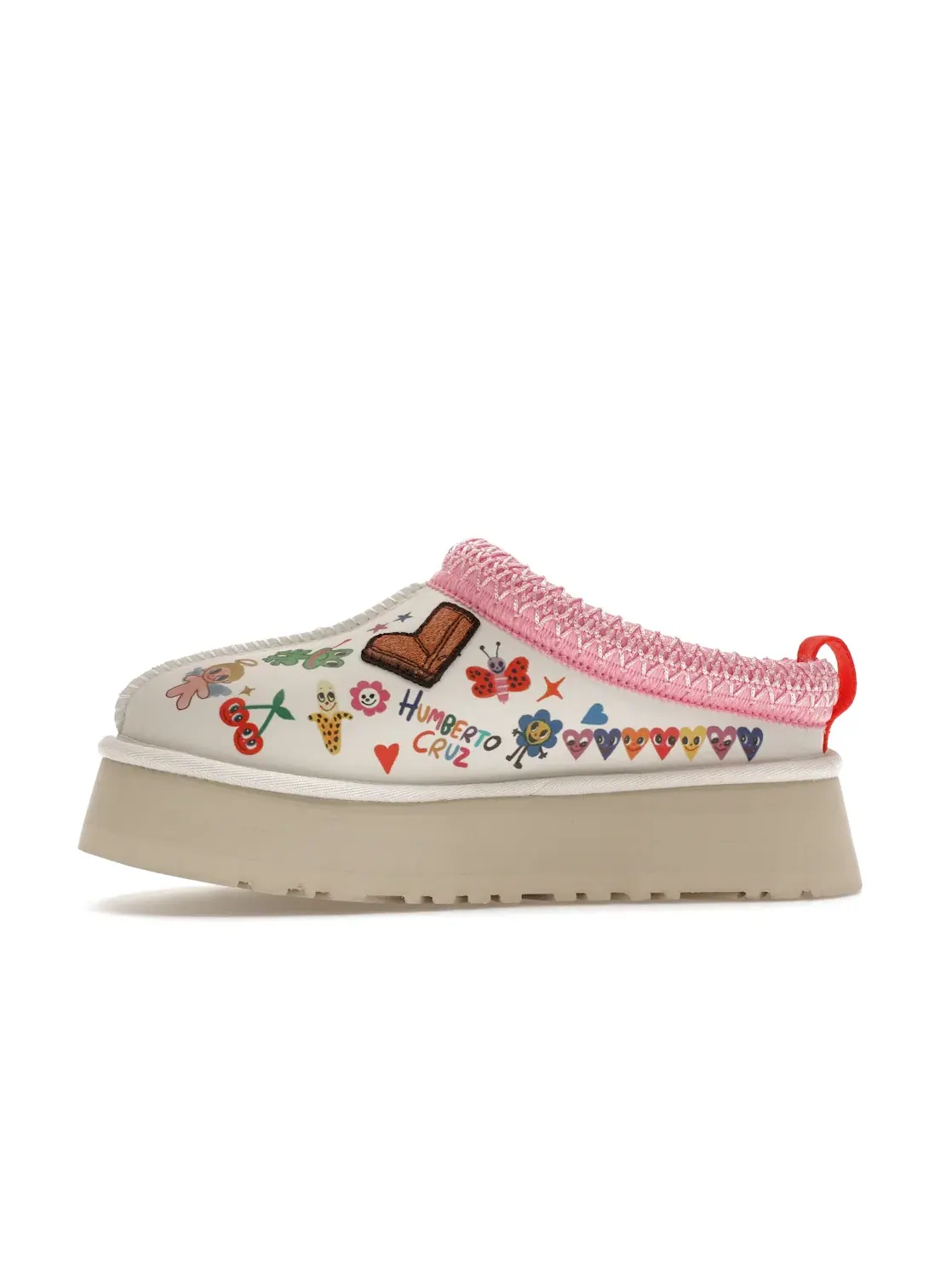 Тапочки женские UGG Tazz Humberto Cruz Pop Sketch — изображение 3 из 4, белый/розовый