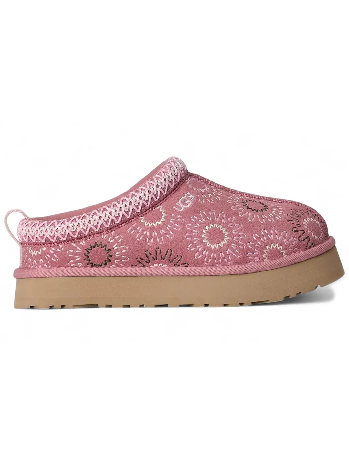 Тапочки детские UGG Tazz Sun Stitch — изображение 1 из 1, розовый