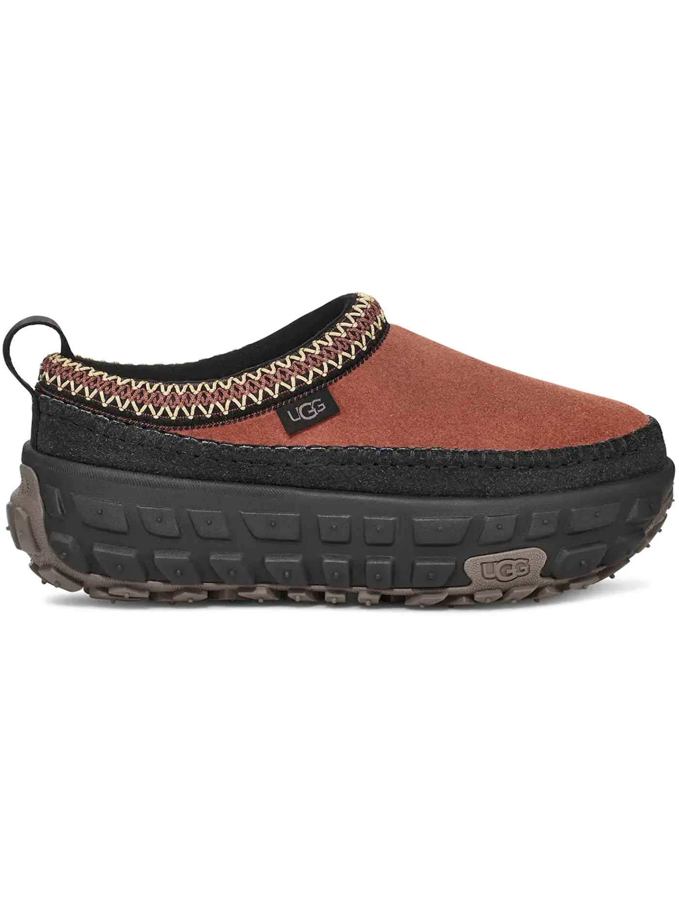 Тапочки мужские UGG Venture Daze — изображение 1 из 1, красно-коричневый/черный