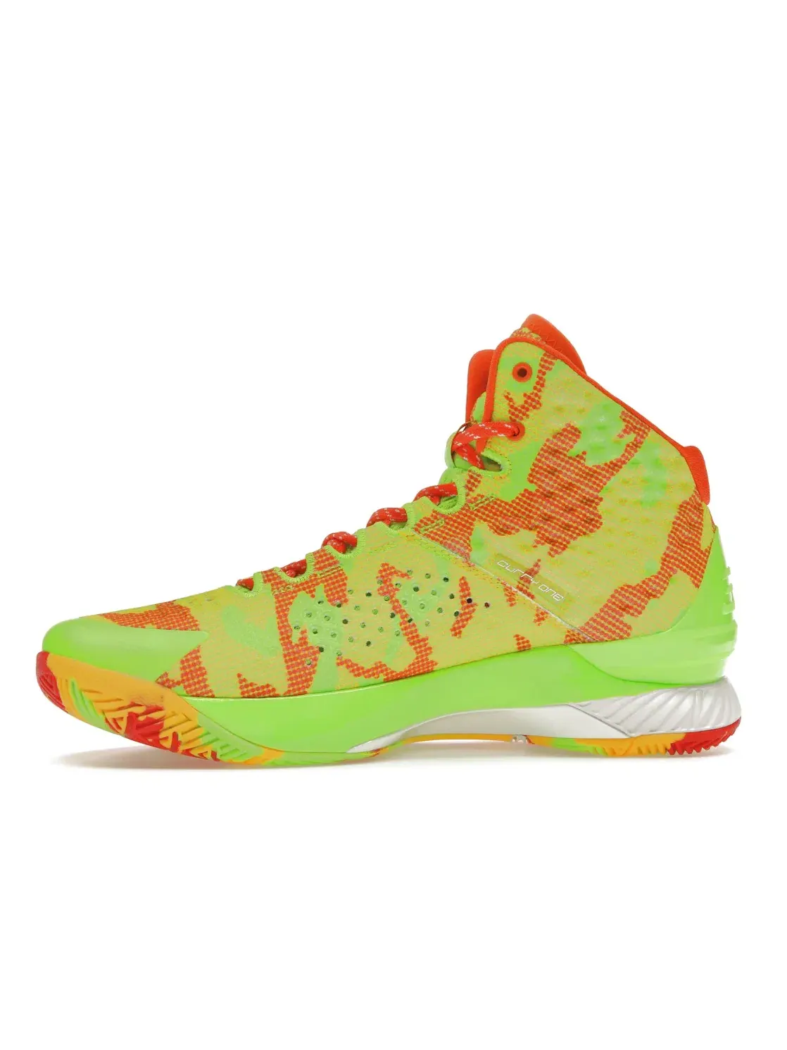 Мужские кроссовки для баскетбола Under Armour Curry 1 Candy Reign — изображение 3 из 4, зеленый оранжевый