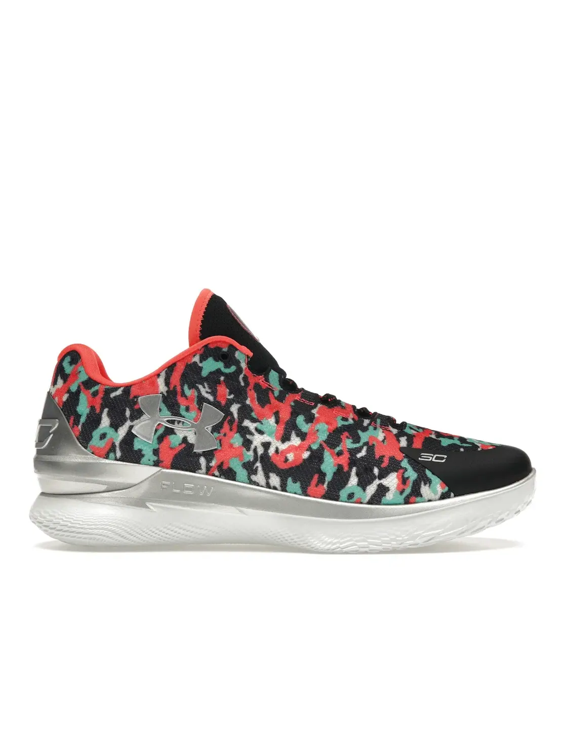 Мужские кроссовки для баскетбола Under Armour Curry 1 Low Flotro — изображение 1 из 4, черный/зеленый/черный