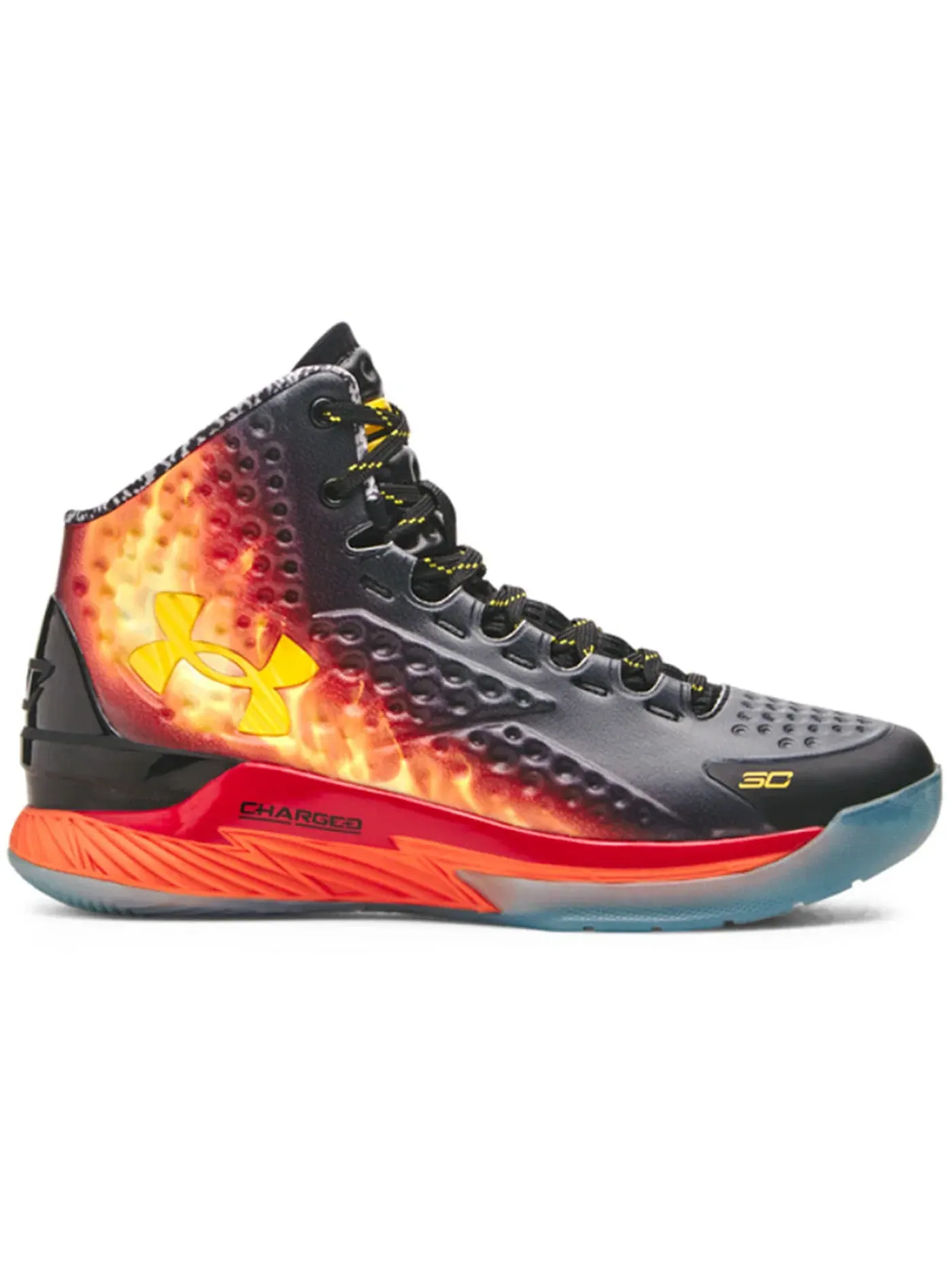 Детские кроссовки для баскетбола Under Armour Curry 1 Retro Curry Jam (GS) — изображение 1 из 1, черный/оранжевый