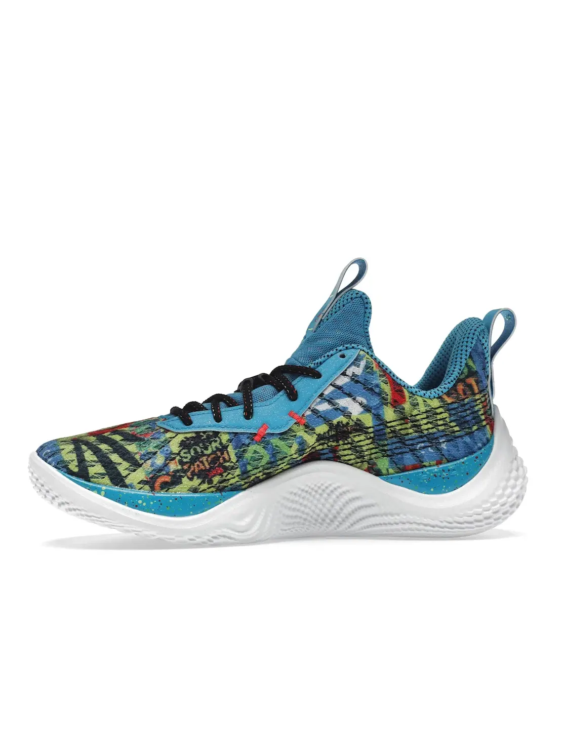 Мужские кроссовки для баскетбола с амортизацией HOVR Under Armour Curry 10 — изображение 3 из 4, синий/белый