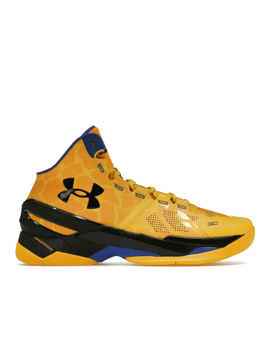 Мужские кроссовки для баскетбола Under Armour Curry 2 Retro — изображение 1 из 4, золотистый/желтый/синий