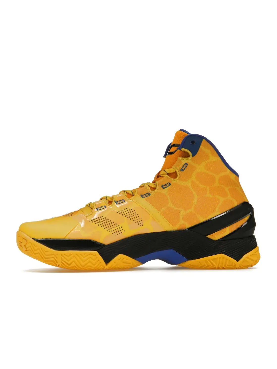 Мужские кроссовки для баскетбола Under Armour Curry 2 Retro — изображение 3 из 4, золотистый/желтый/синий